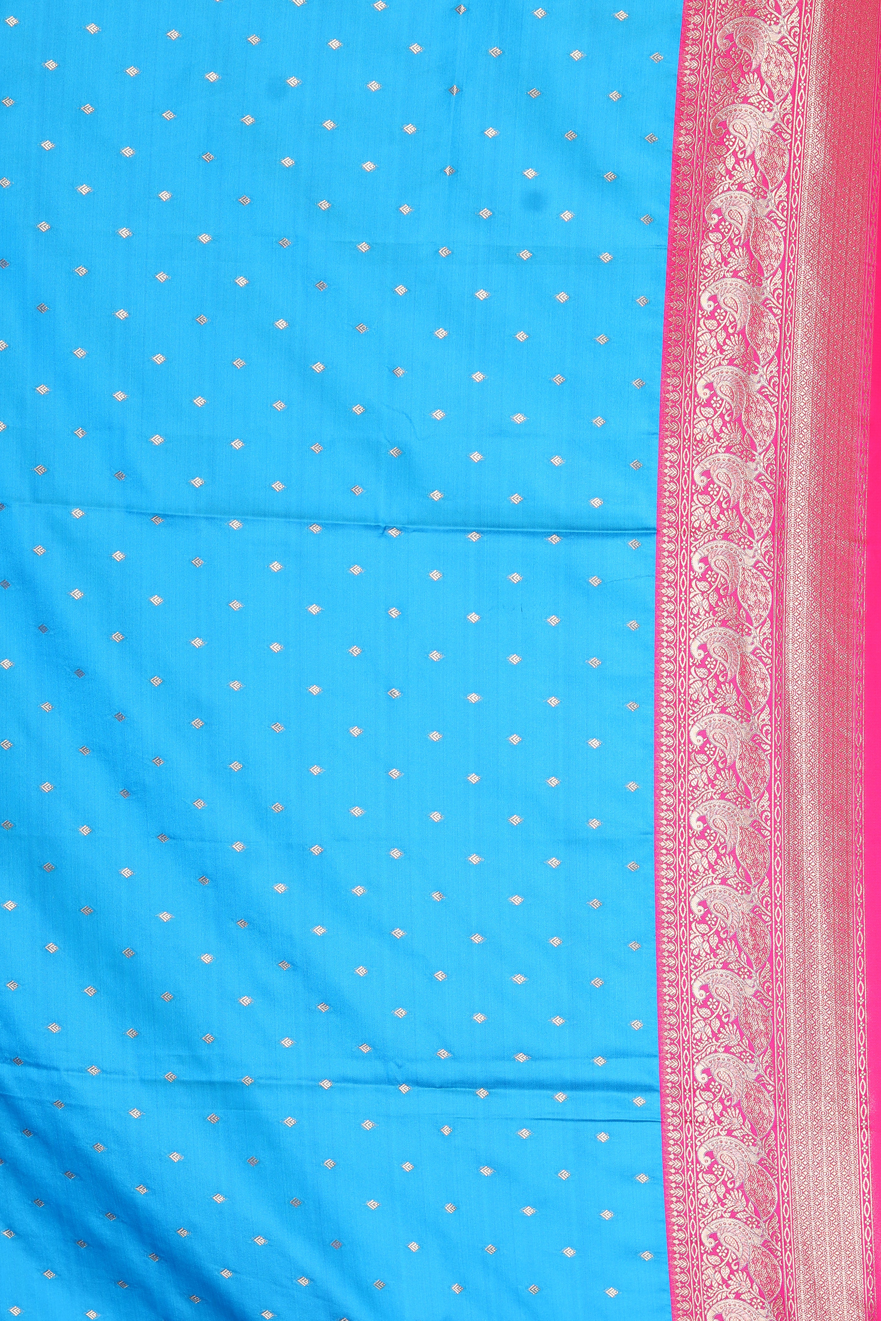 Blue Blended Dola Silk Saree - Keya Seth Exclusive