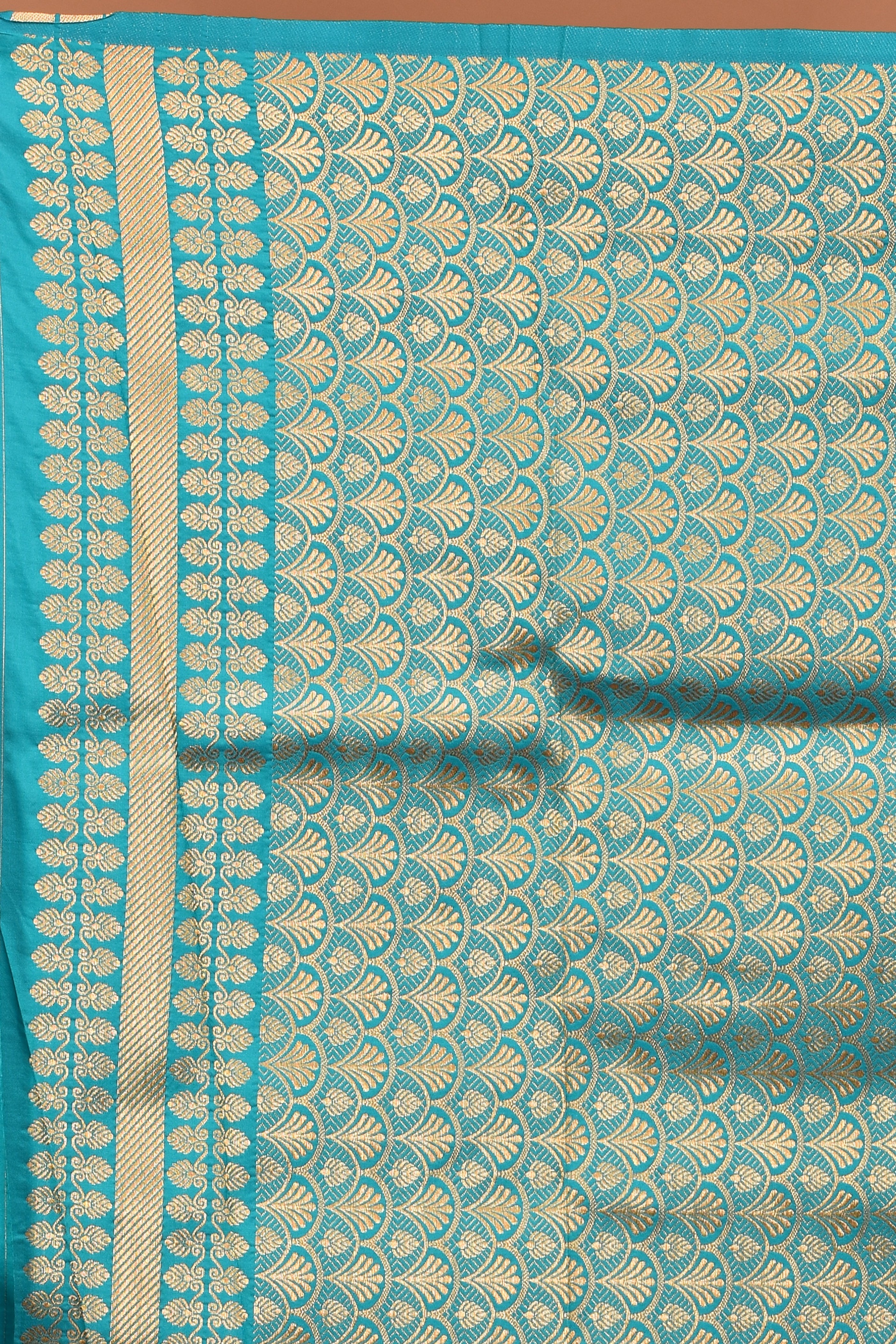 Sea Green Blended Silk Saree - Keya Seth Exclusive