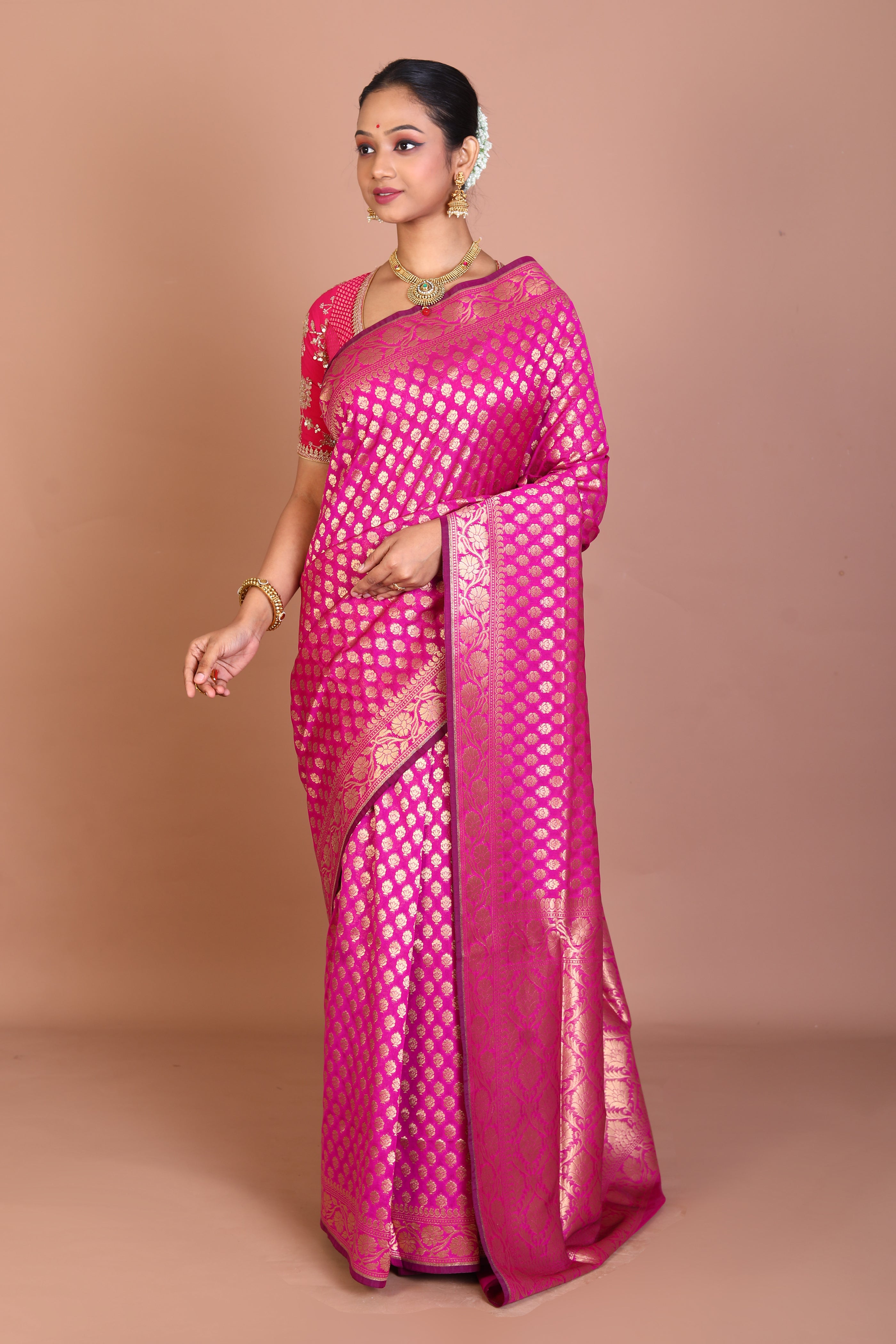Purple Blended Tissue Saree - Keya Seth Exclusive