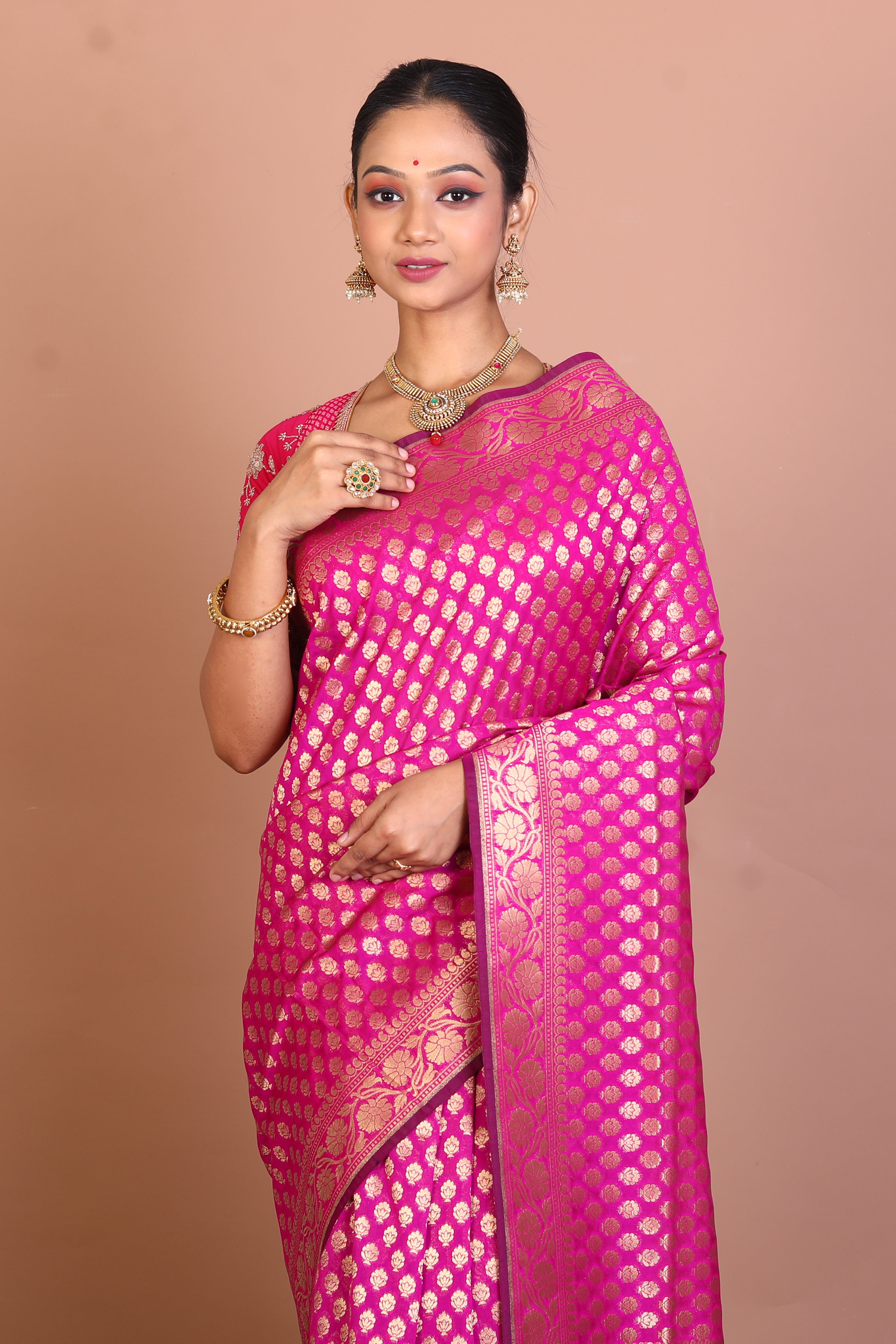 Purple Blended Tissue Saree - Keya Seth Exclusive