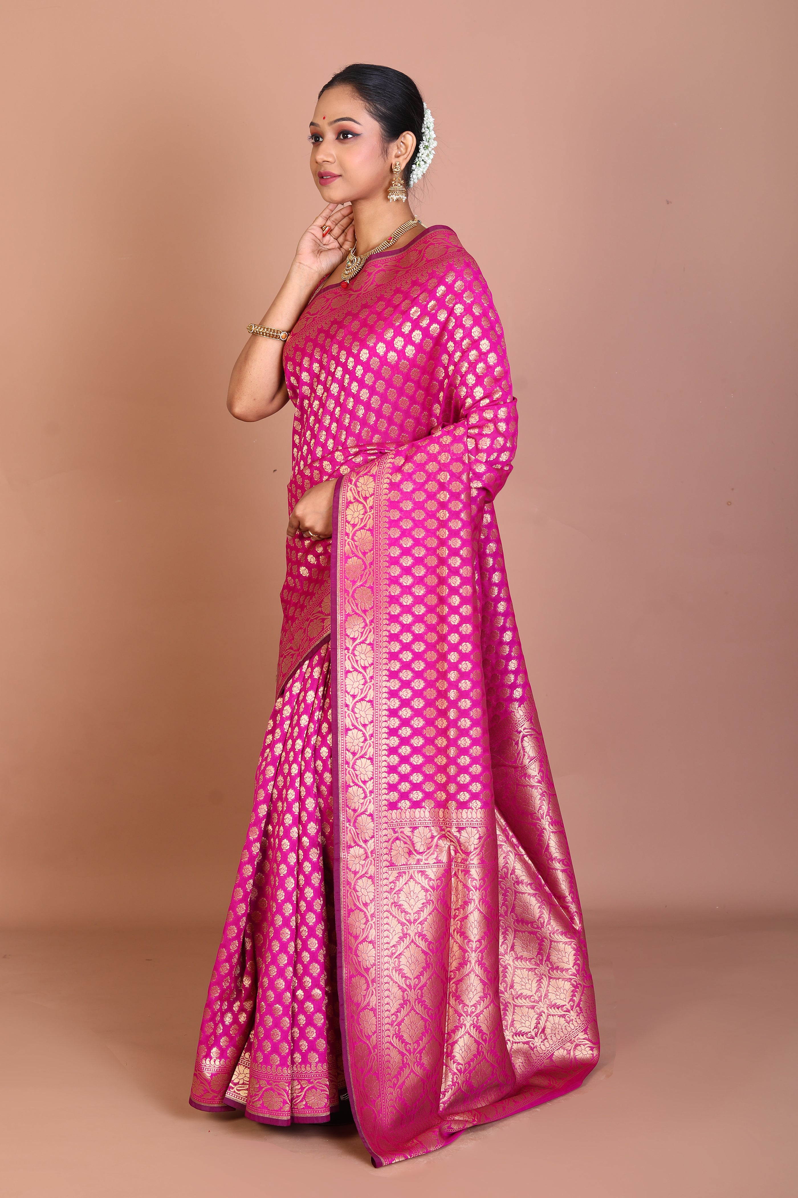 Purple Blended Tissue Saree - Keya Seth Exclusive