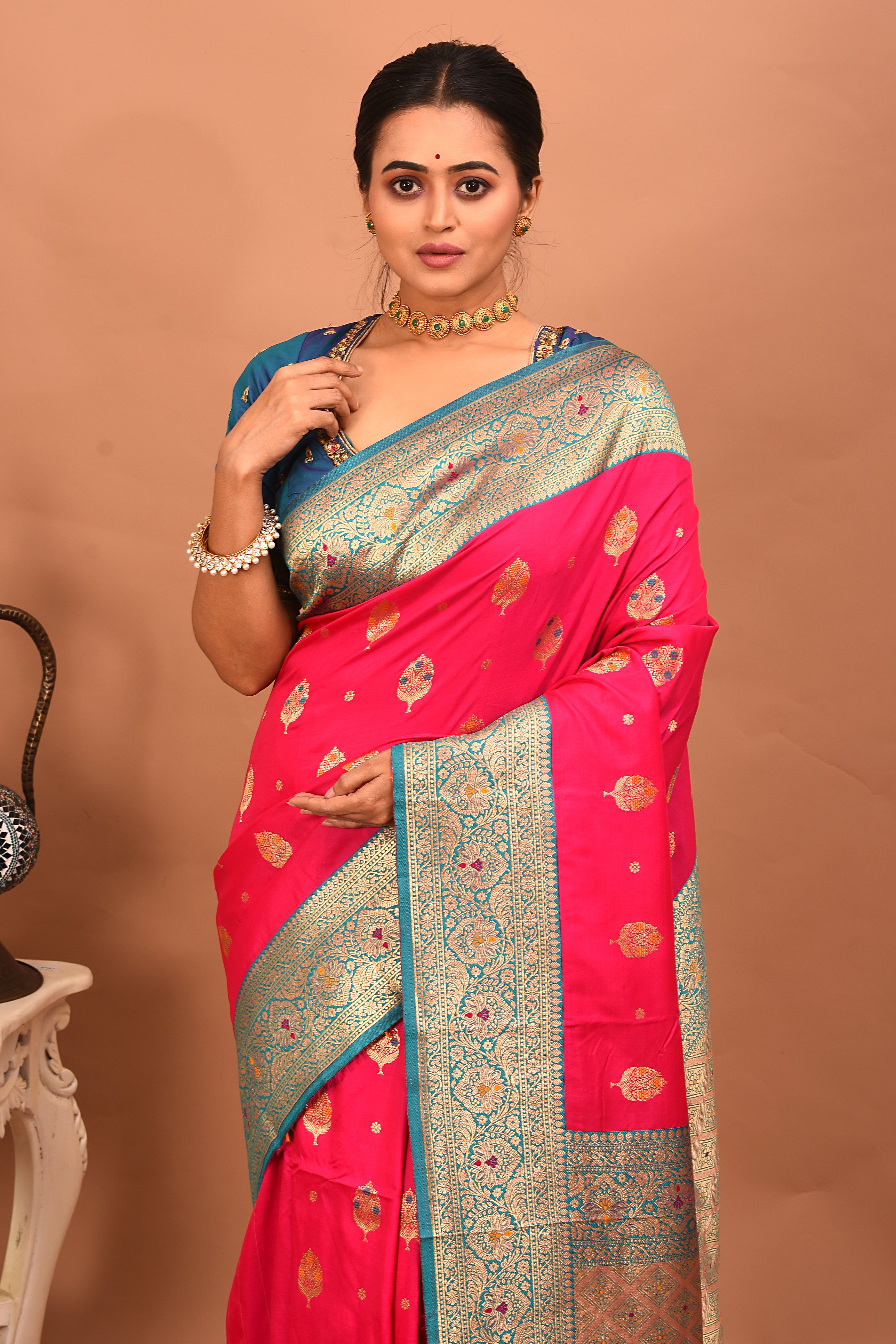 Pink Art Silk Saree - Keya Seth Exclusive