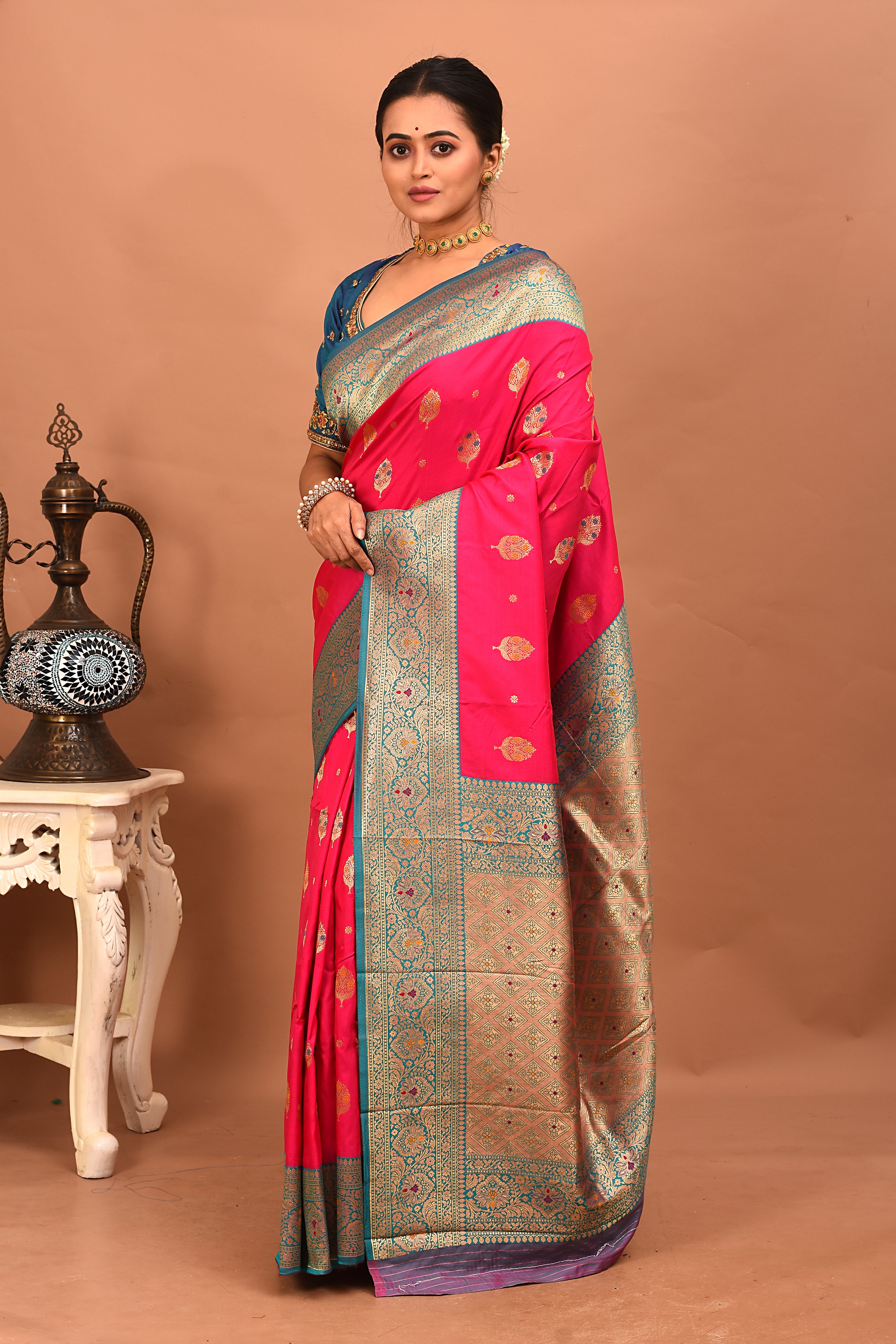 Pink Art Silk Saree - Keya Seth Exclusive