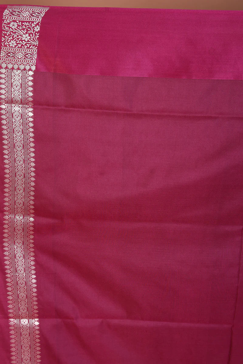 Pink Blended Semi Katan Saree - Keya Seth Exclusive