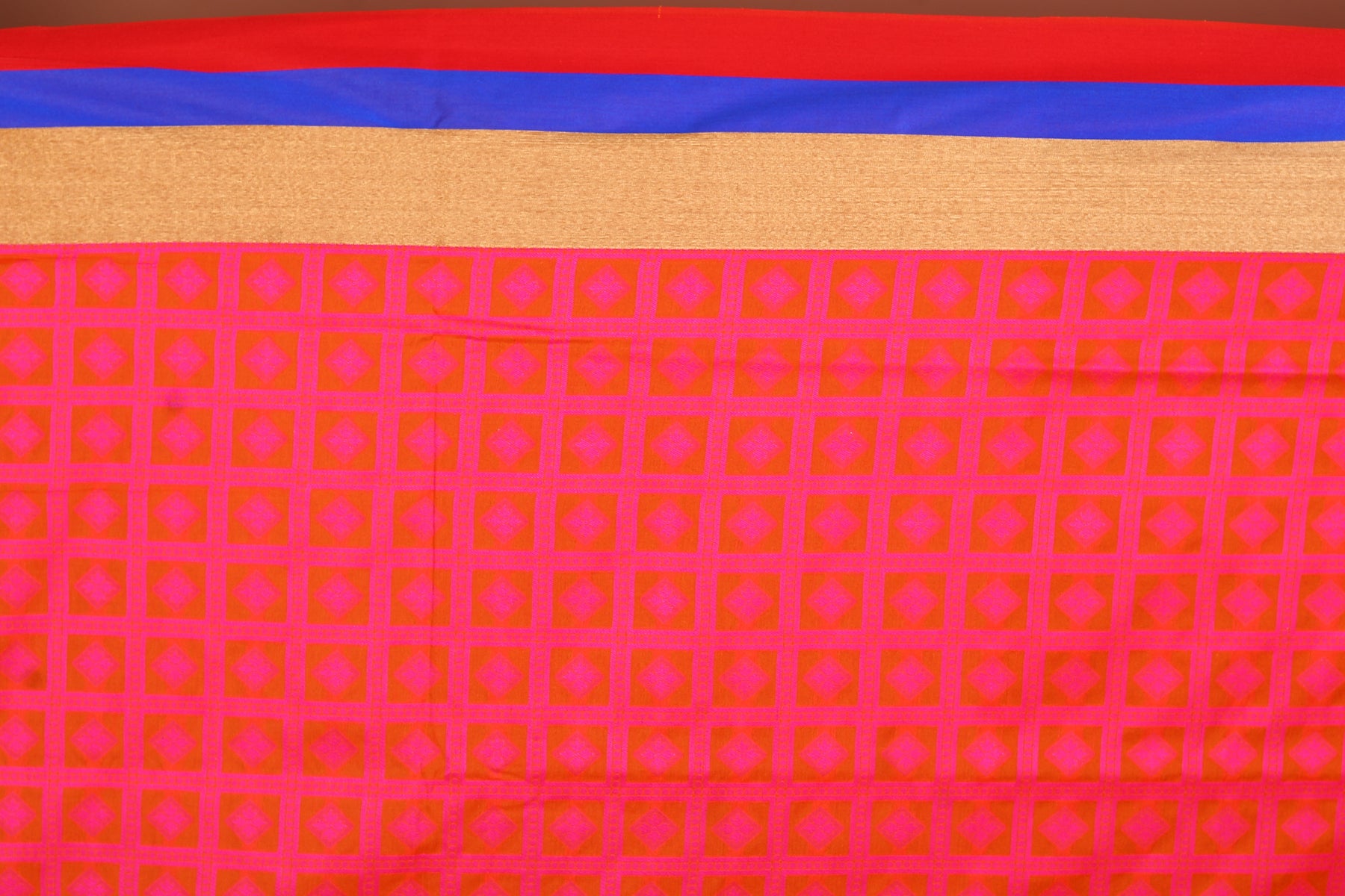 Bright Pink Blended Silk Saree - Keya Seth Exclusive