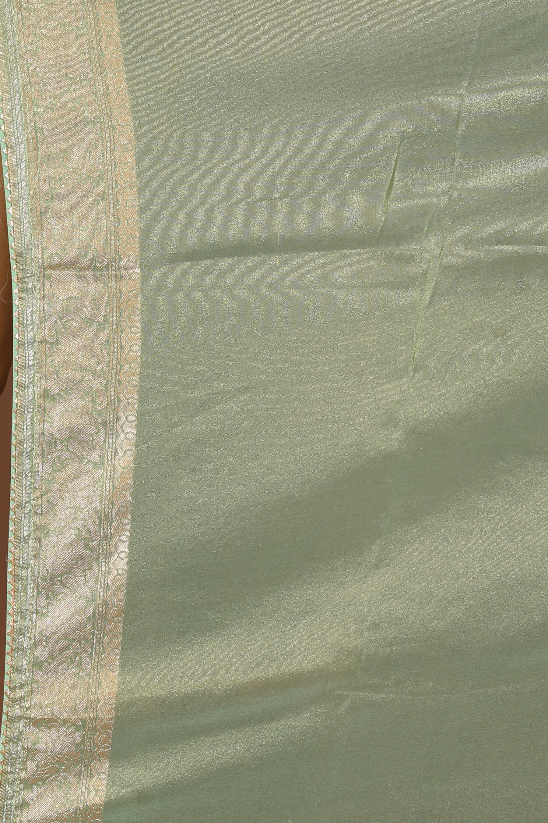 Light Green Blended Khaddi Saree - Keya Seth Exclusive