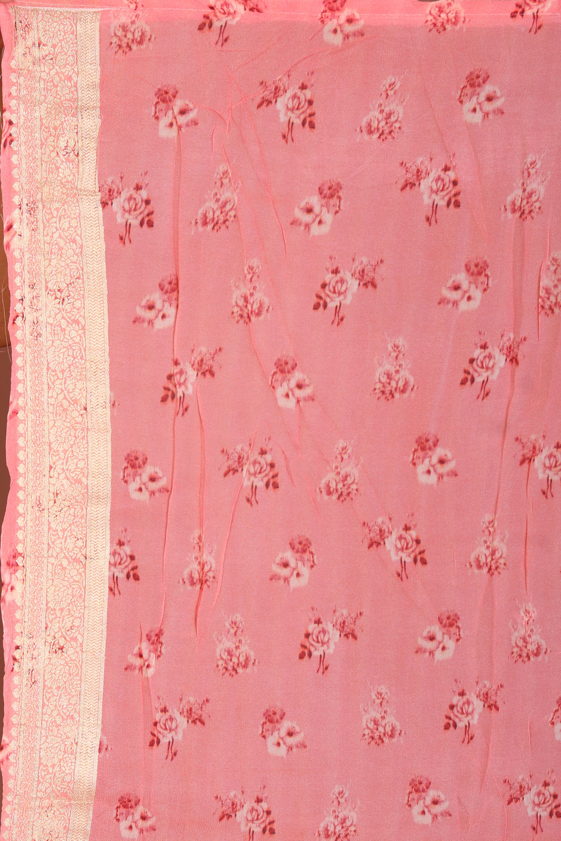 Peach Blended Khaddi Saree - Keya Seth Exclusive