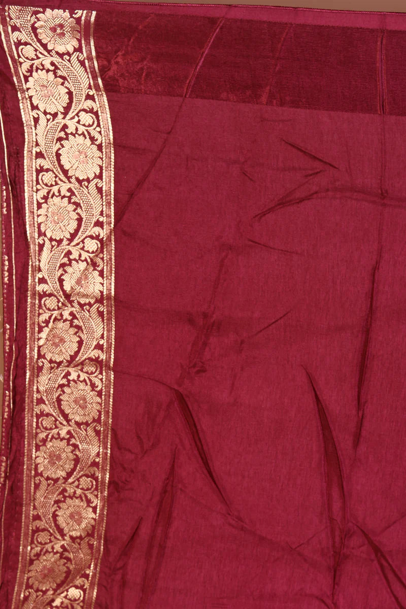 Wine Art Silk Saree - Keya Seth Exclusive