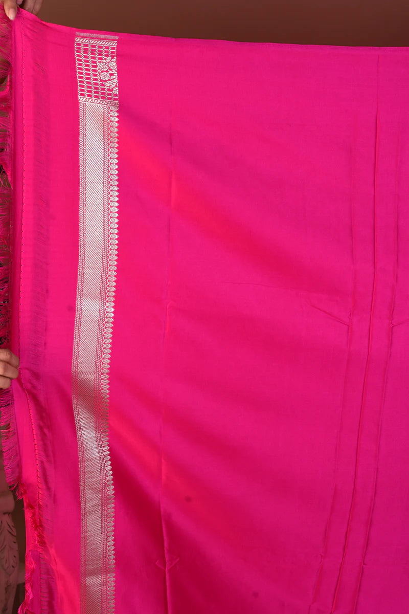 Pink Blended Mashru Silk Saree - Keya Seth Exclusive