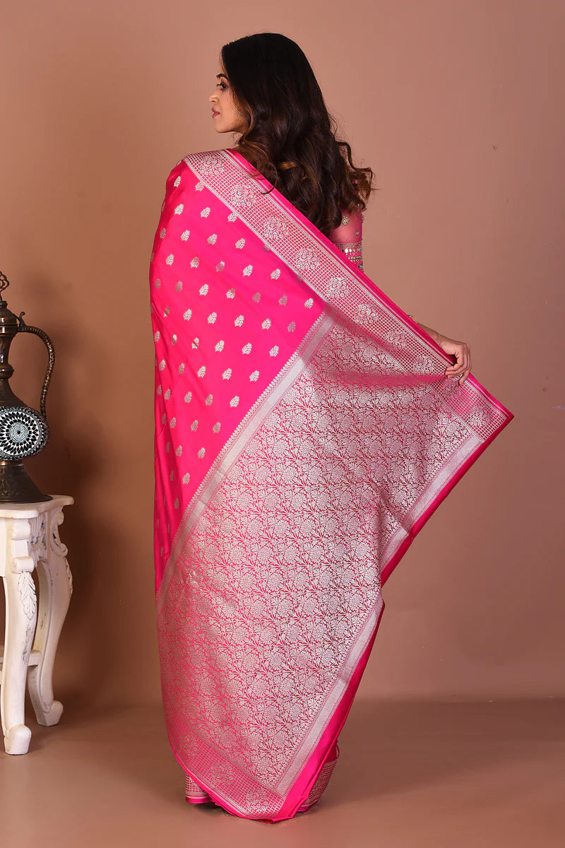 Pink Blended Mashru Silk Saree - Keya Seth Exclusive