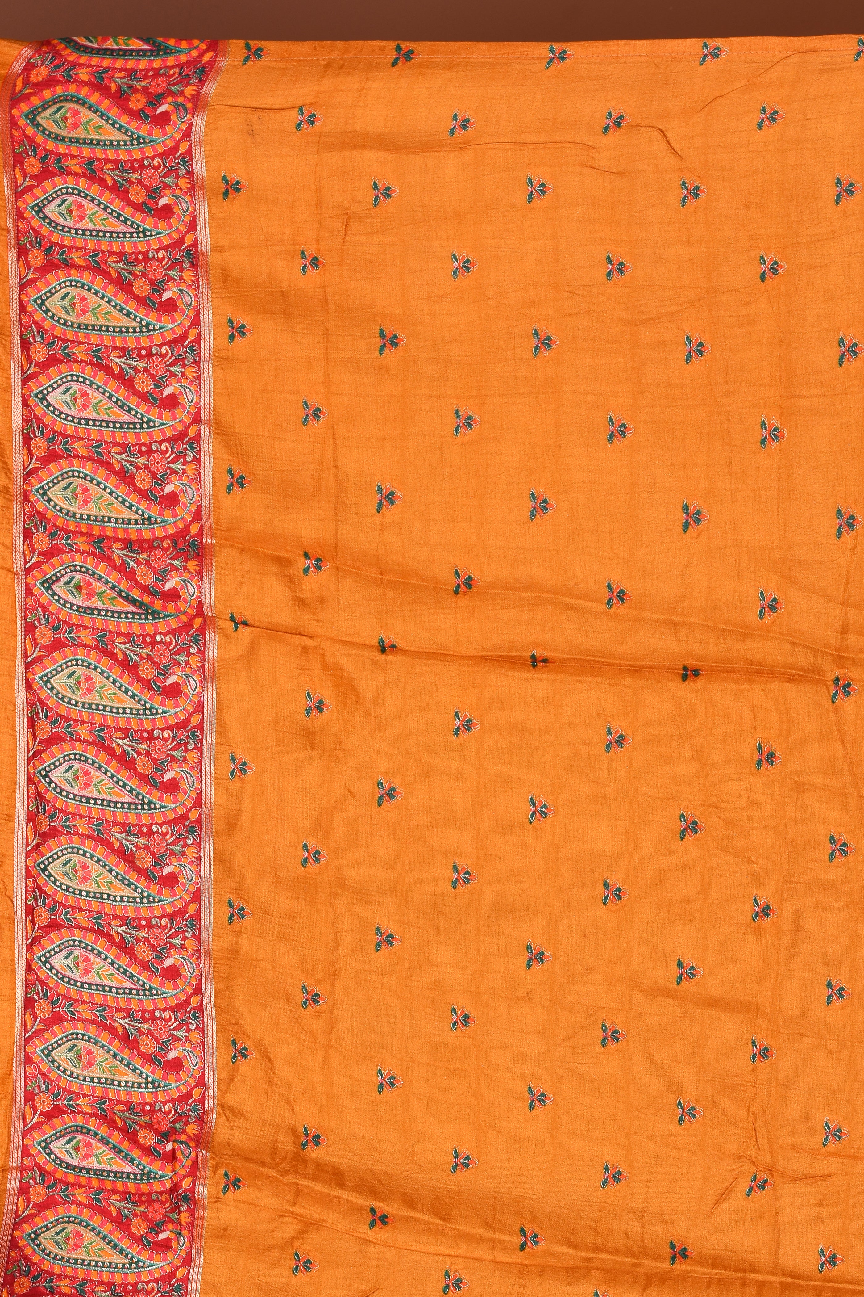 Yellow Blended Printed Silk Saree - Keya Seth Exclusive