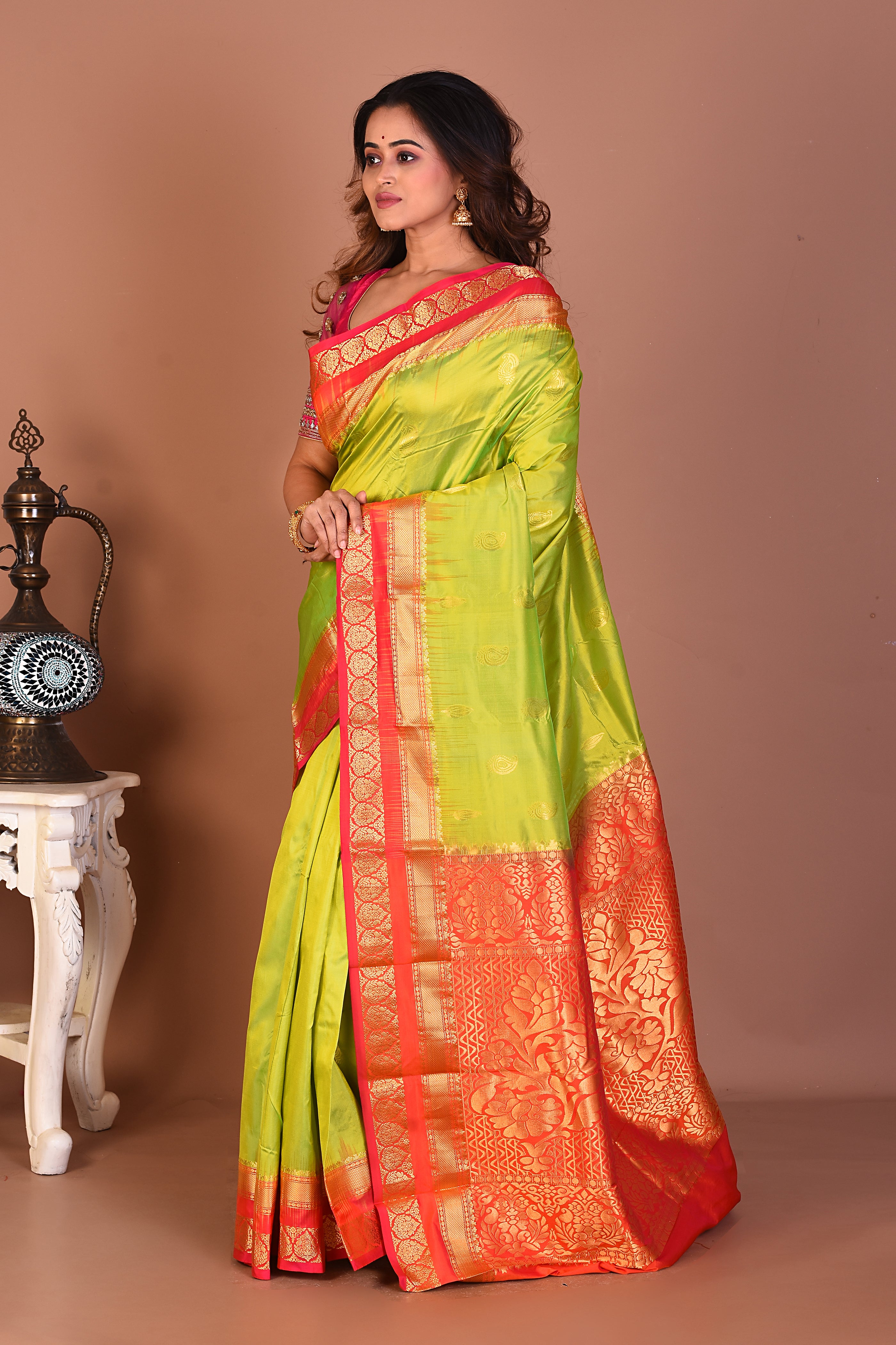 Green Pure Kanjivaram Silk Saree - Keya Seth Exclusive