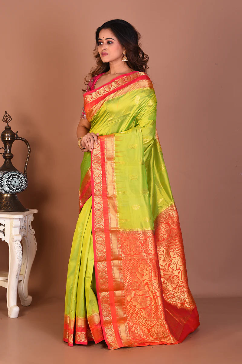 Green Pure Kanjivaram Silk Saree - Keya Seth Exclusive