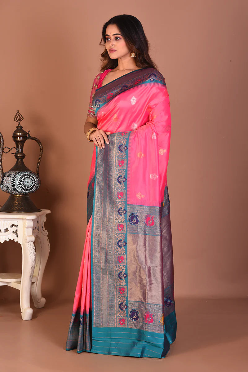 Pink Blended Tissue Saree - Keya Seth Exclusive