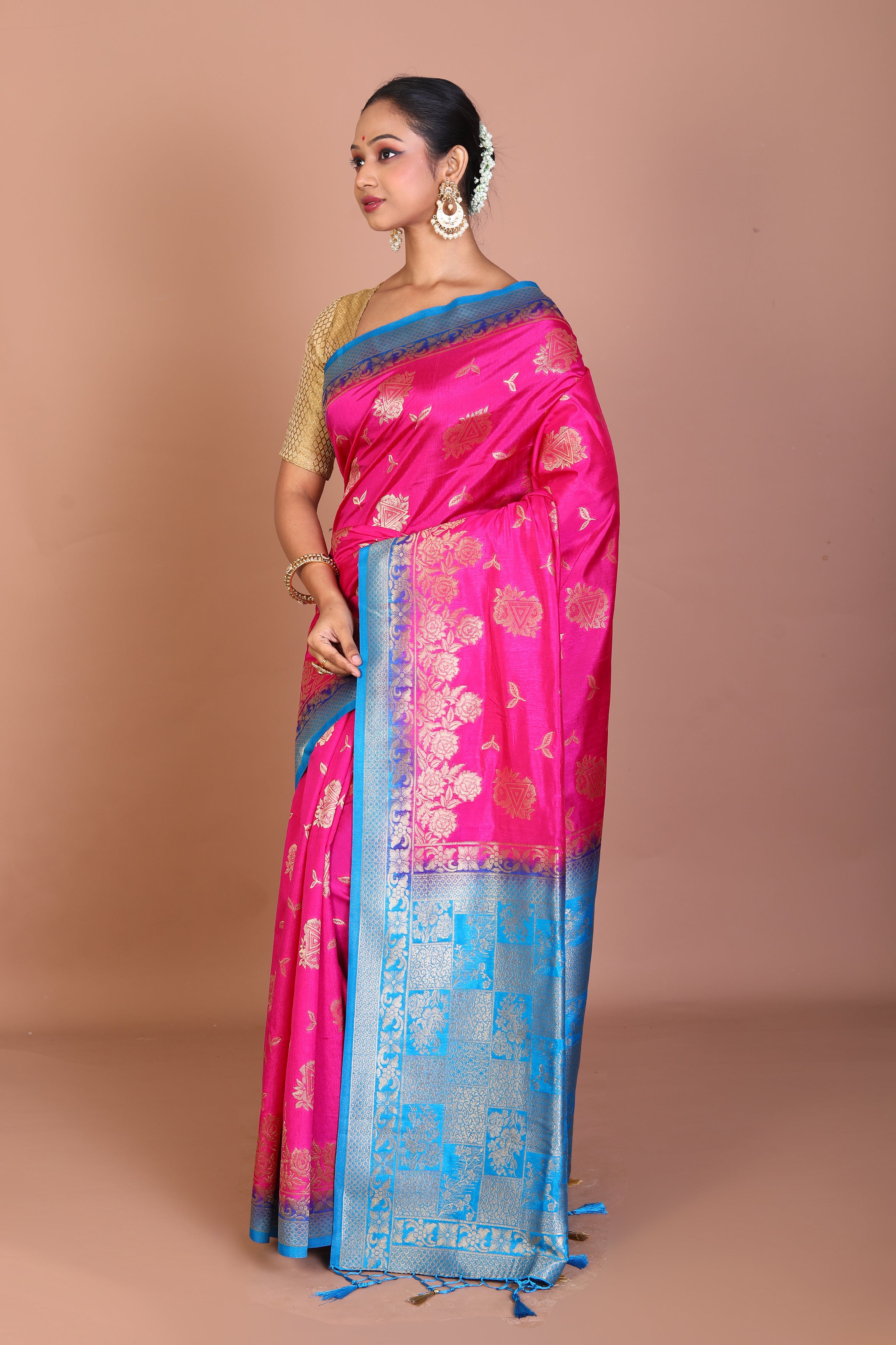 Rani Blended Dupion Silk Saree - Keya Seth Exclusive