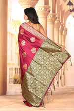 Load image into Gallery viewer, Magenta Semi Silk Saree - Keya Seth Exclusive
