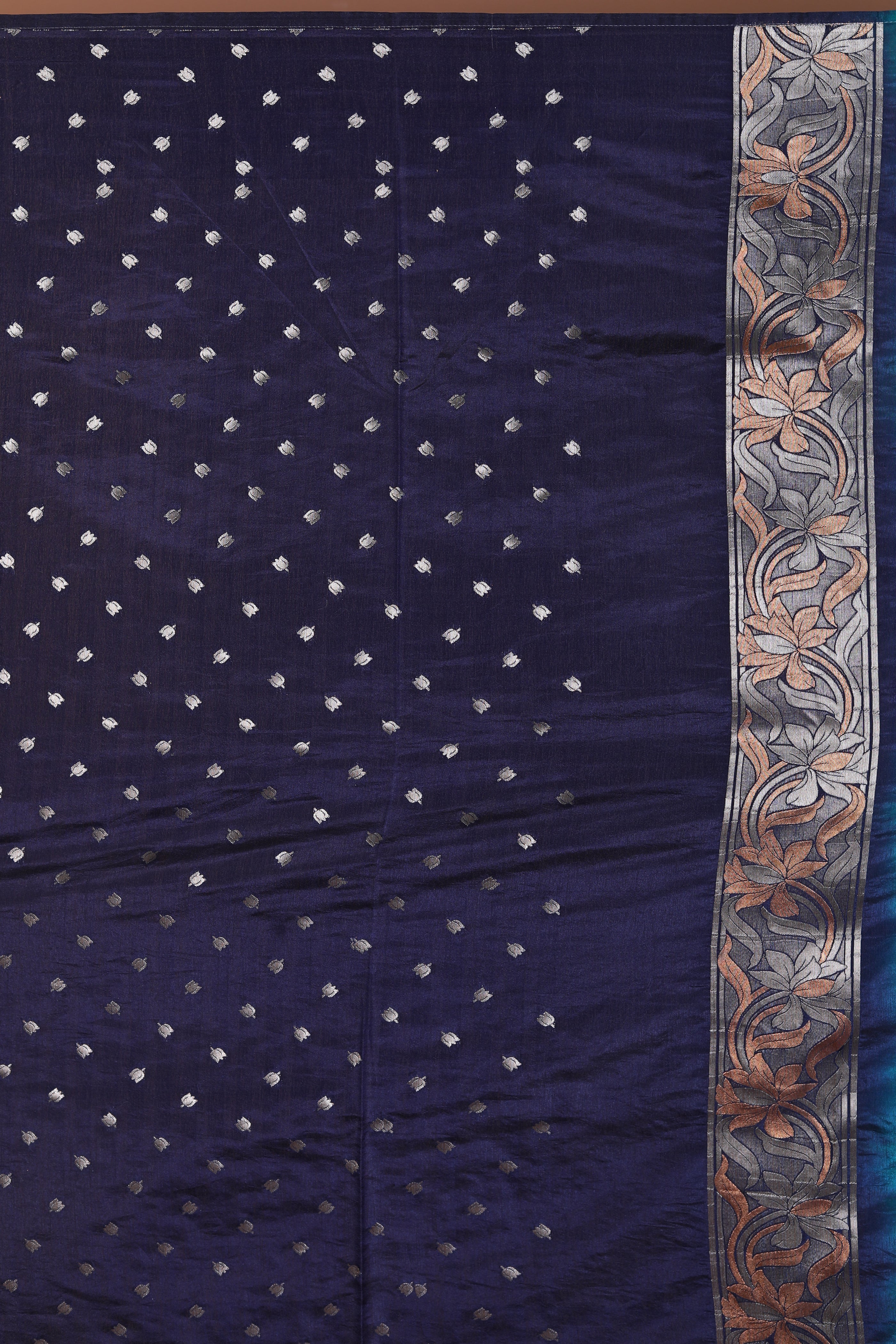 Bottle Green Blended Satin Silk Saree - Keya Seth Exclusive