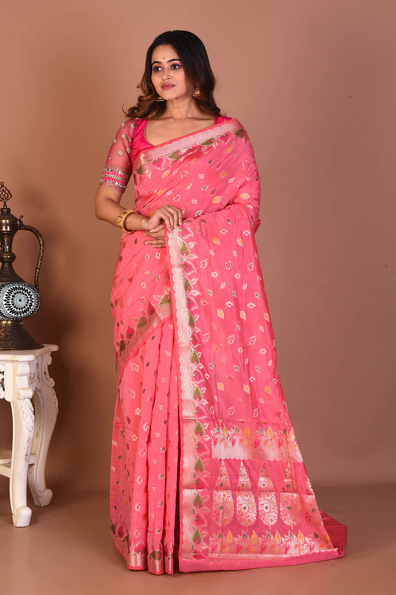 Pink Art Silk Saree - Keya Seth Exclusive