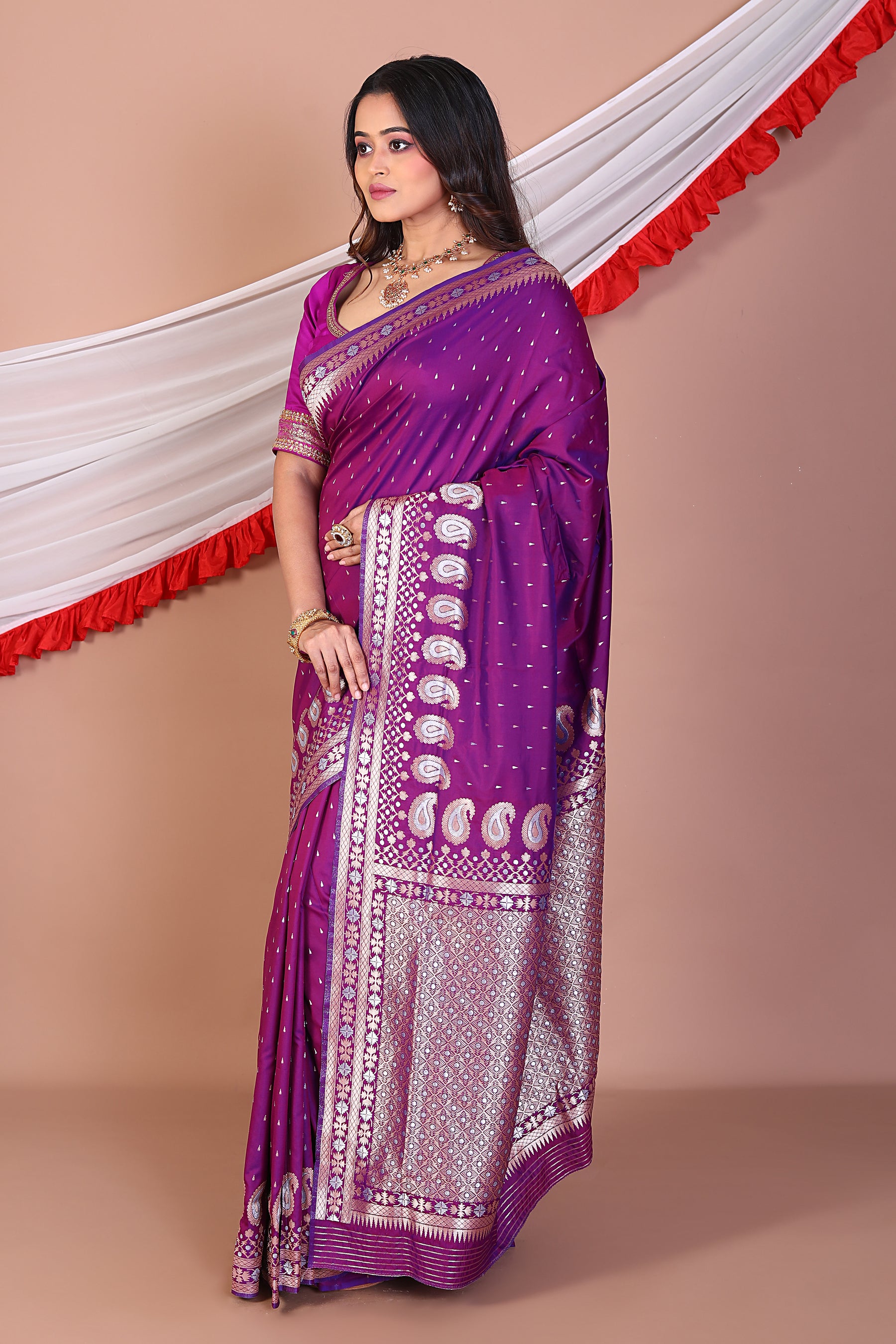 Purple Art Silk Saree - Keya Seth Exclusive