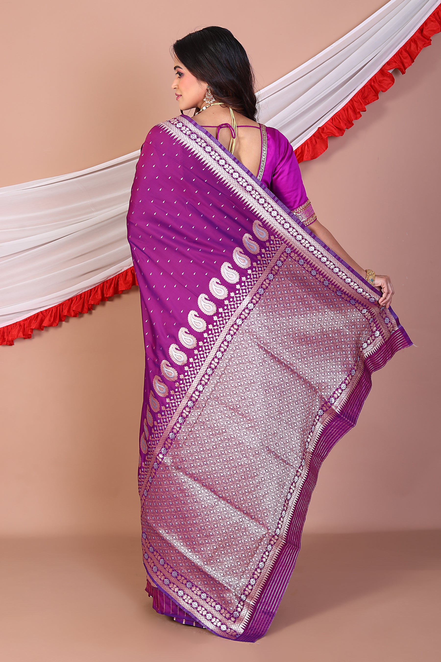Purple Art Silk Saree - Keya Seth Exclusive