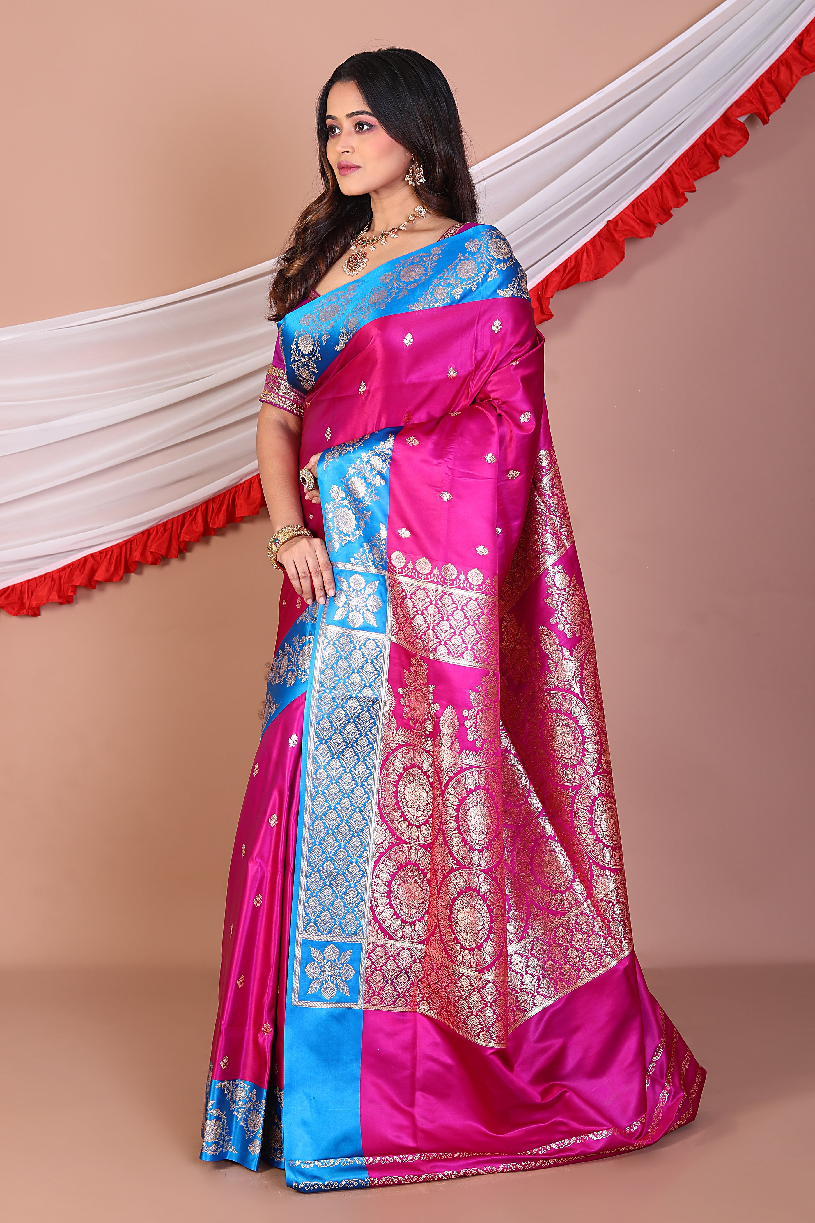 Rani Blended Mashru Silk Saree - Keya Seth Exclusive
