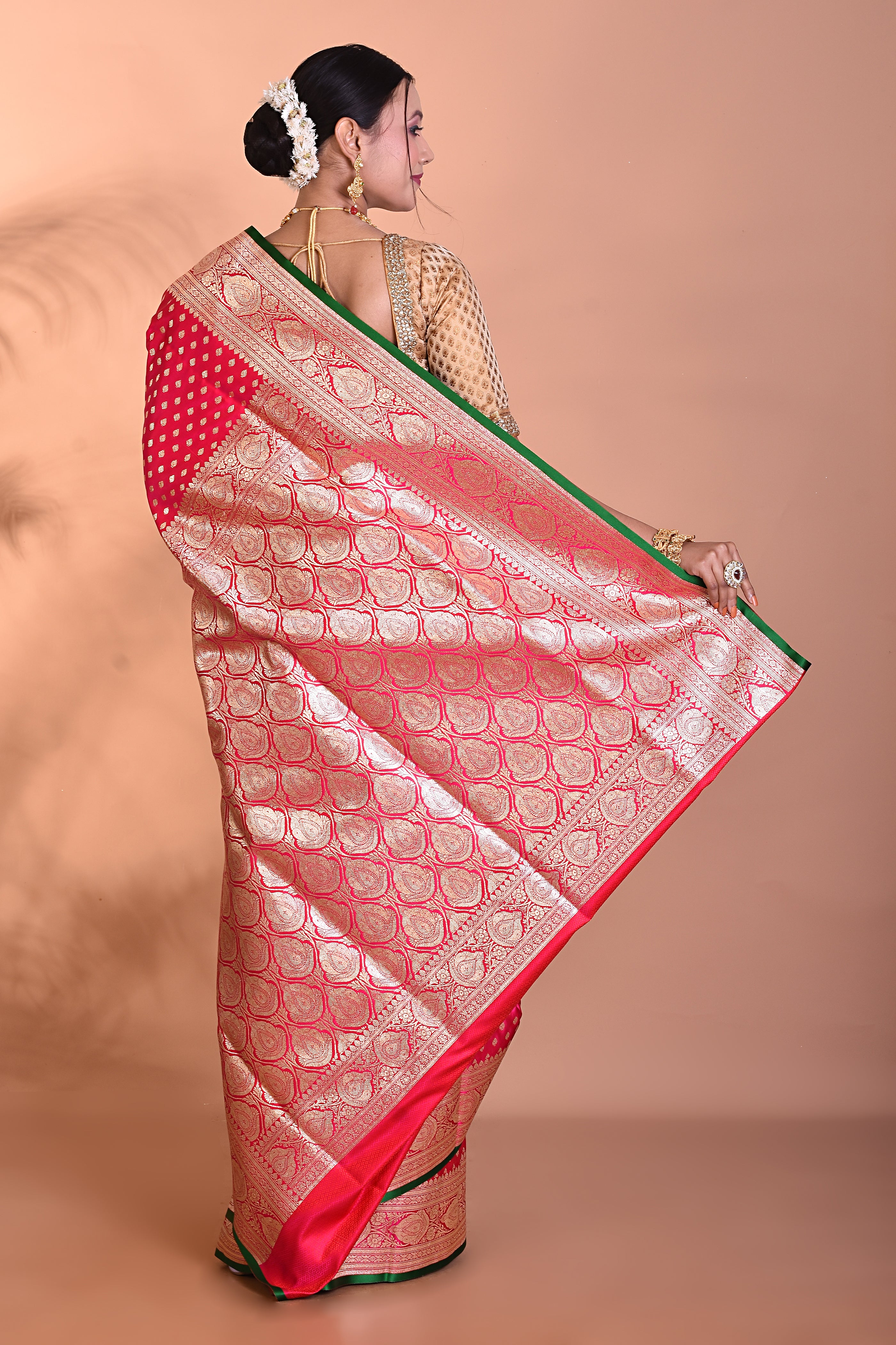 Gorgeous Pink Banarasi Saree - Keya Seth Exclusive