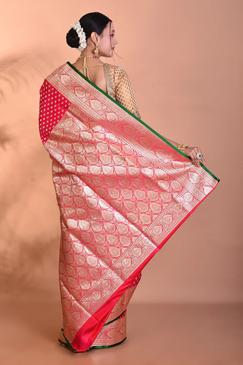 Gorgeous Pink Banarasi Saree - Keya Seth Exclusive