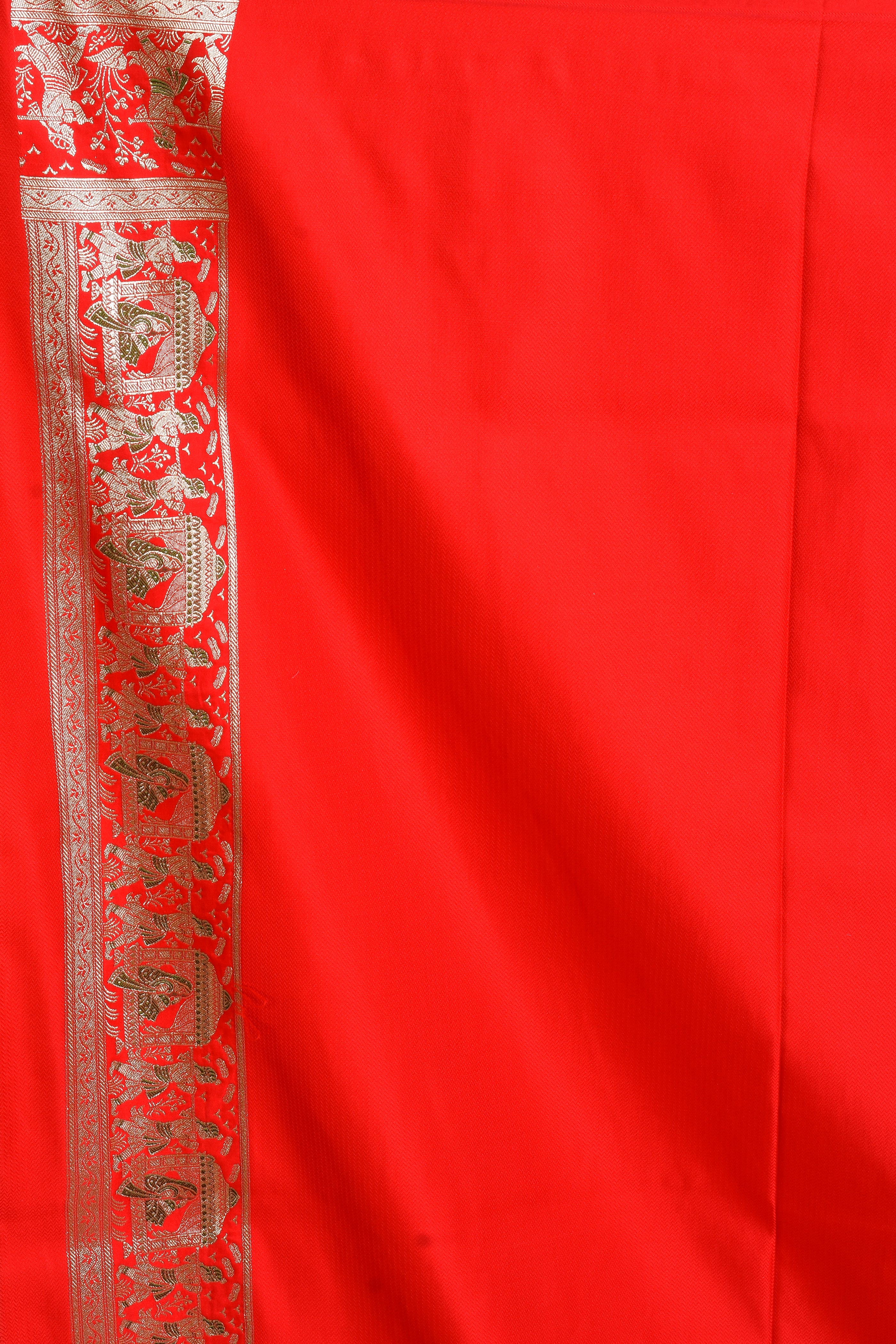 Designer Red Banarasi Saree - Keya Seth Exclusive