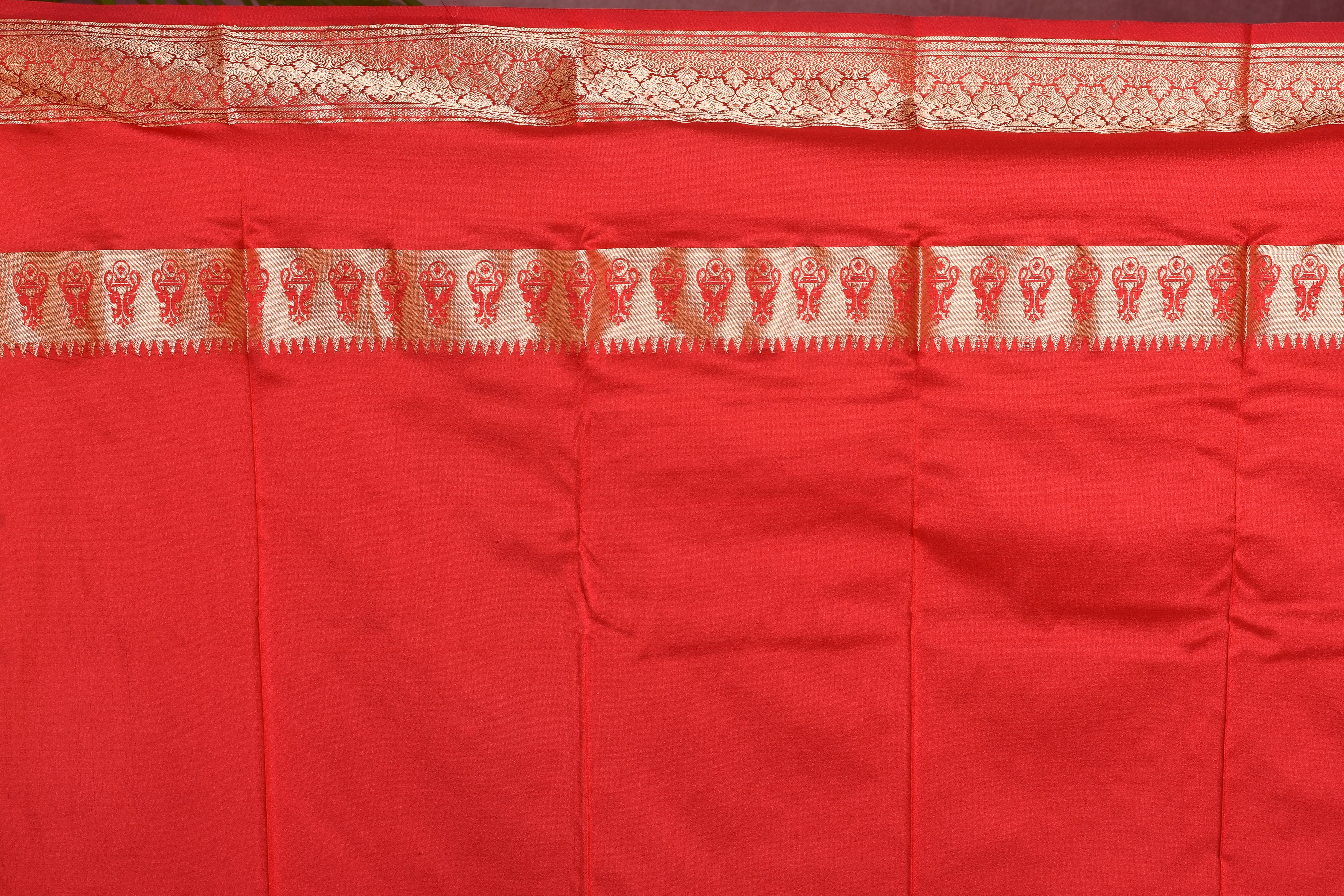 Parrot Green with Red Borders Pure Kanjivaram Saree - Keya Seth Exclusive