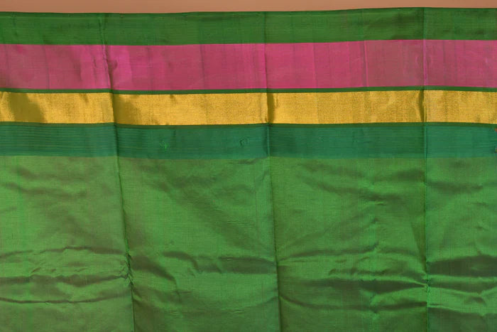 Orange Mangalgiri Saree with Blouse Piece - Keya Seth Exclusive