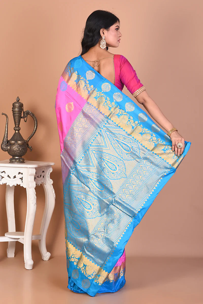 Gorgeous Light Pink Kanjivaram Saree - Keya Seth Exclusive