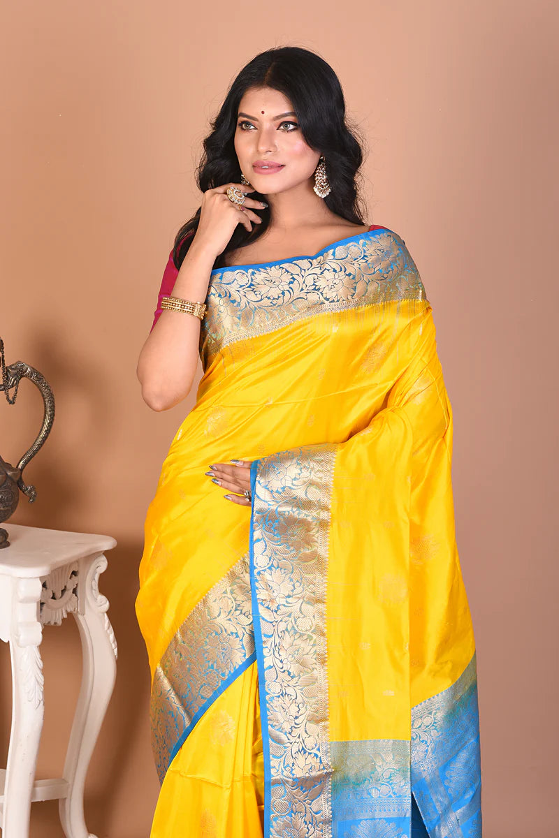 Gorgeous Yellow Kanjivaram Saree - Keya Seth Exclusive
