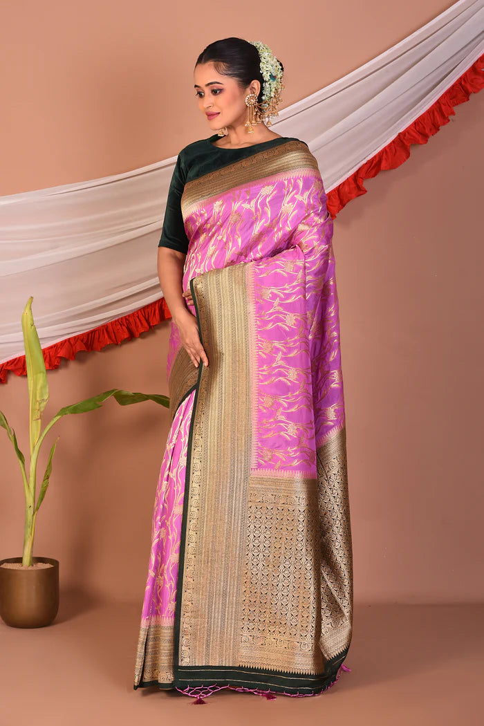 Purple Blended Khaddi Saree - Keya Seth Exclusive