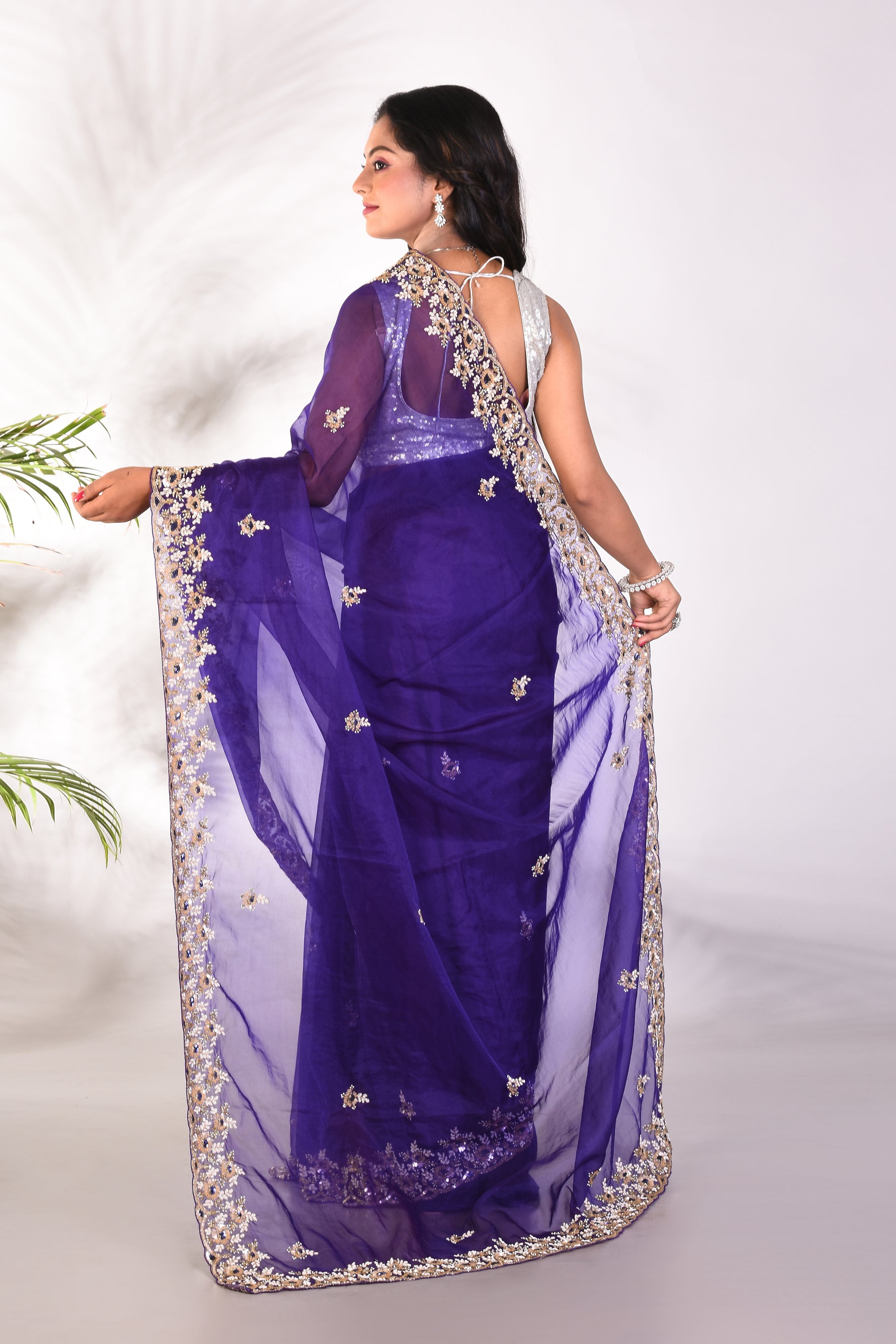 Fancy Purple Jimmy Choo Saree - Keya Seth Exclusive
