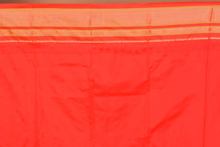 Mustard Pure Paithani Silk Saree with Blouse Piece - Keya Seth Exclusive