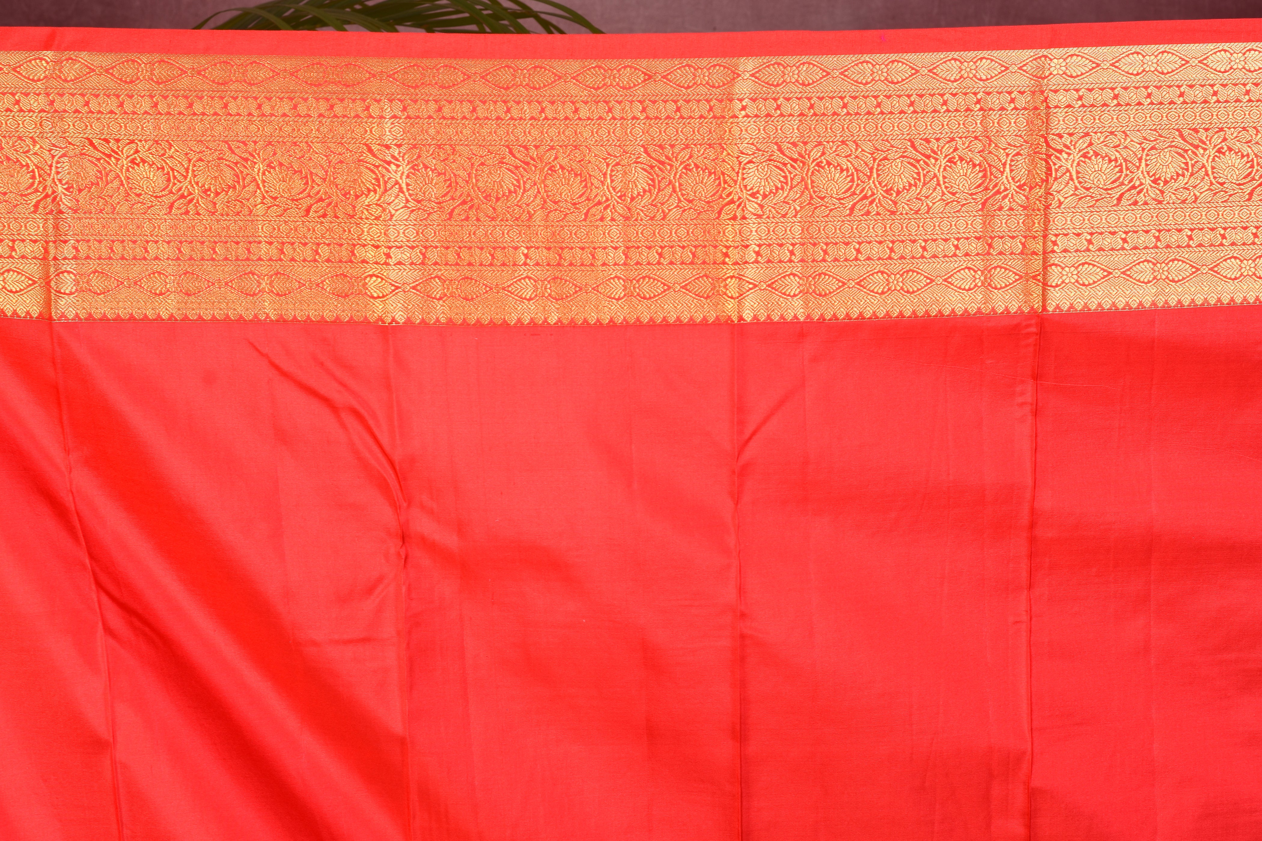 Royal Blue Dual Tone with Red Borders Pure Kanjivaram Saree - Keya Seth Exclusive