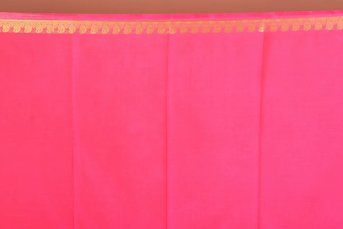 Pink Single Colored Blended Silk Saree with Blouse Piece - Keya Seth Exclusive