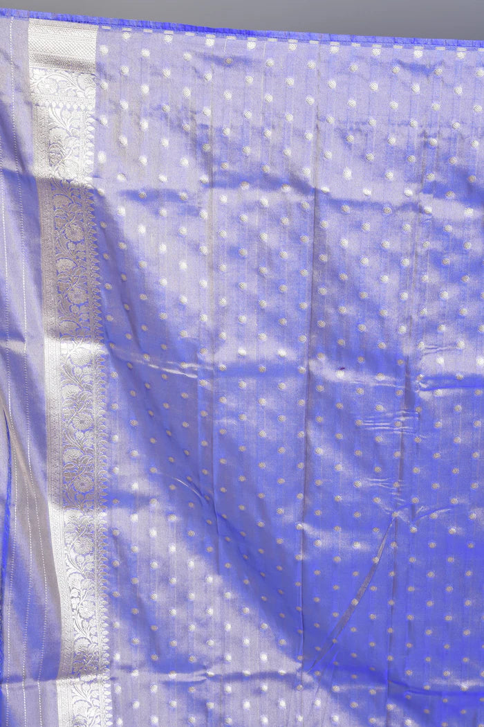 Mauve Crushed Tissue Saree with Zari Works - Keya Seth Exclusive