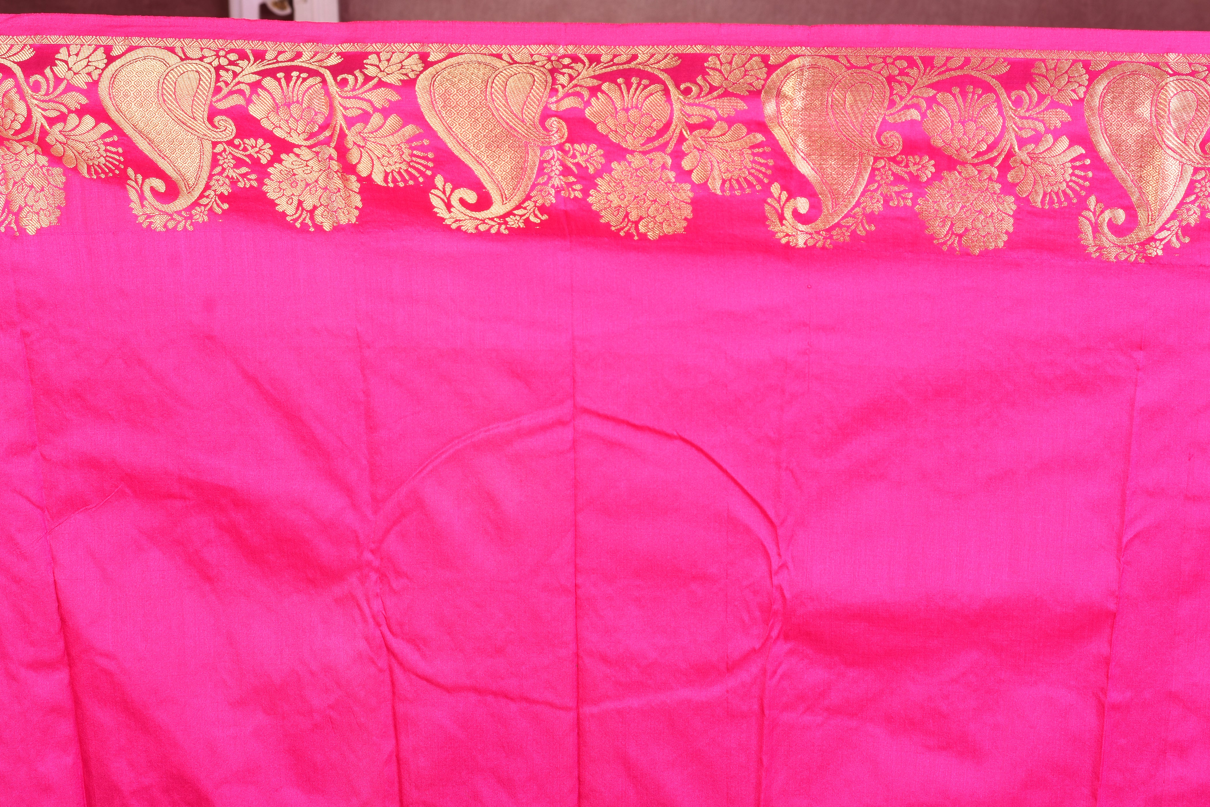 Orange with Pink Borders Pure Kanjivaram Saree - Keya Seth Exclusive