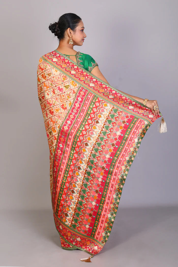 Multicolored Blended Silk Saree - Keya Seth Exclusive