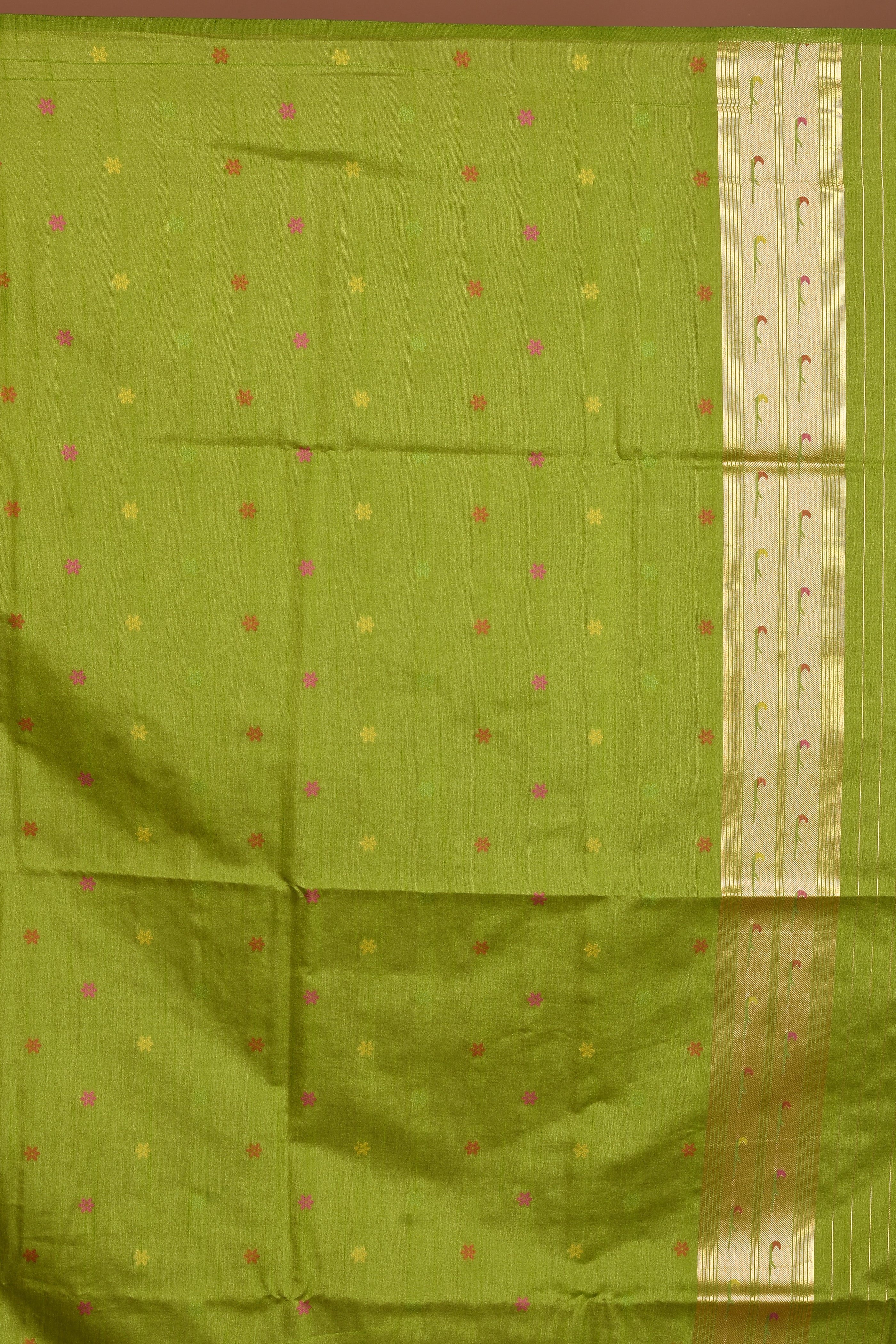 Olive Green Dola Blended Silk Saree - Keya Seth Exclusive