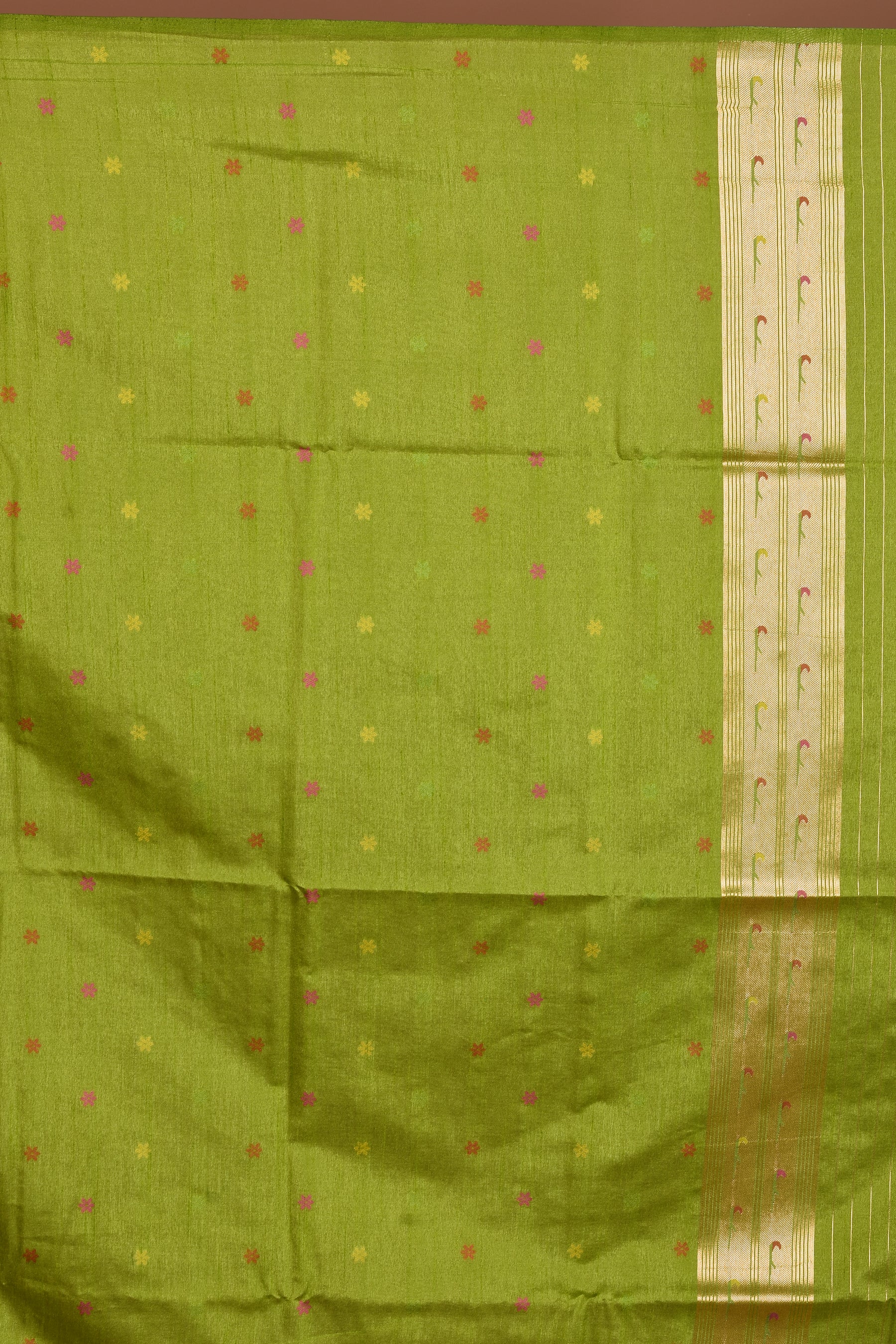 Olive Green Dola Blended Silk Saree - Keya Seth Exclusive