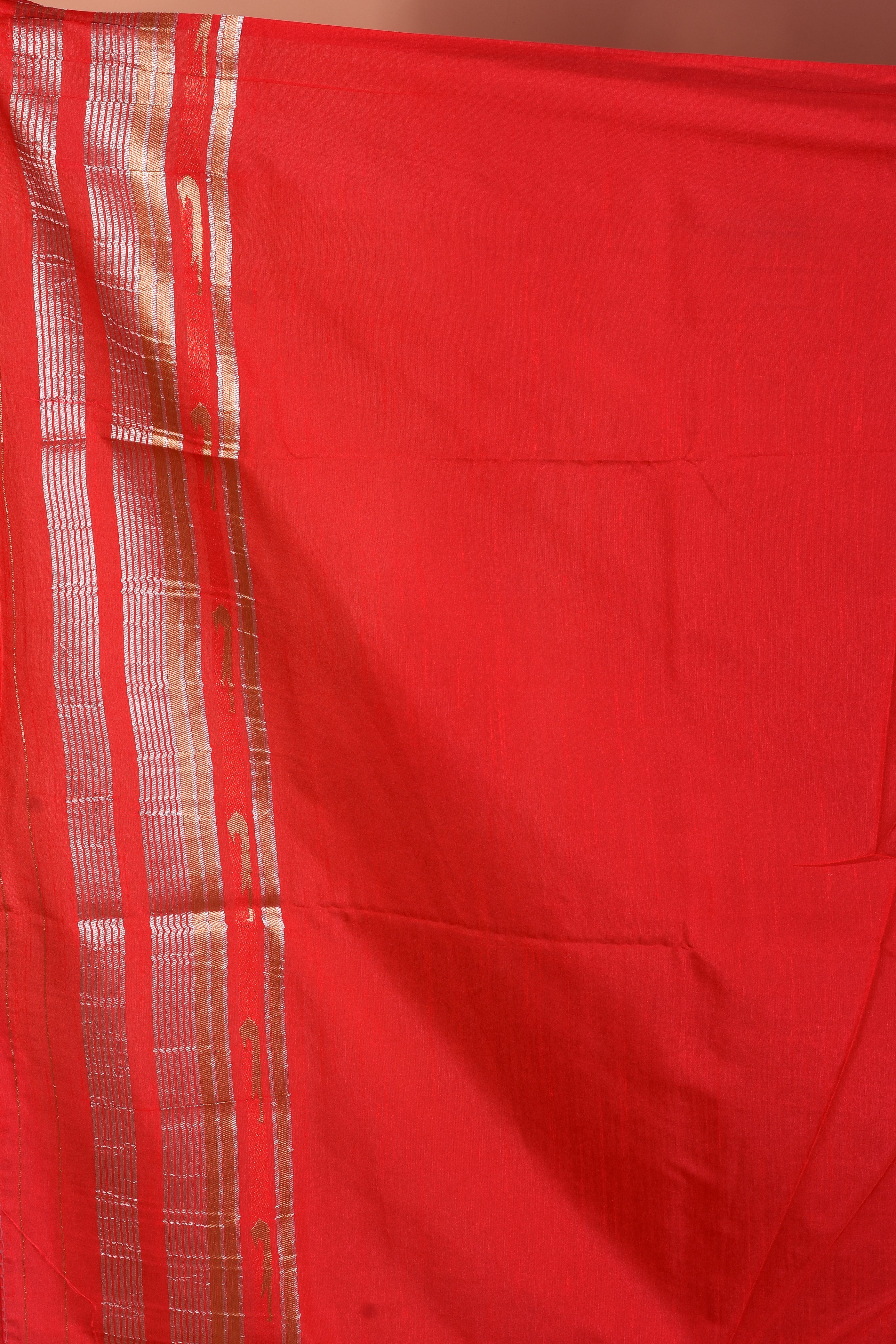 Red Dupion Silk Saree - Keya Seth Exclusive