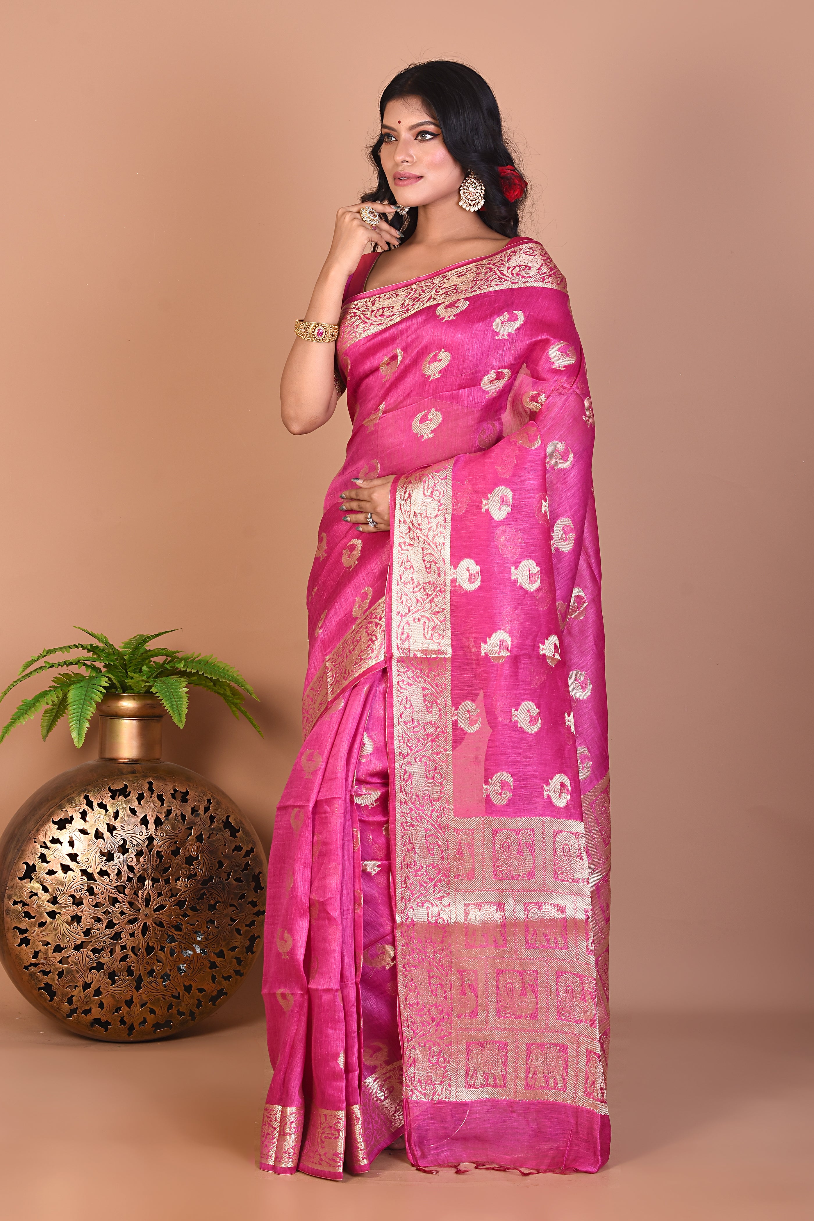 Pink Art Silk Saree - Keya Seth Exclusive