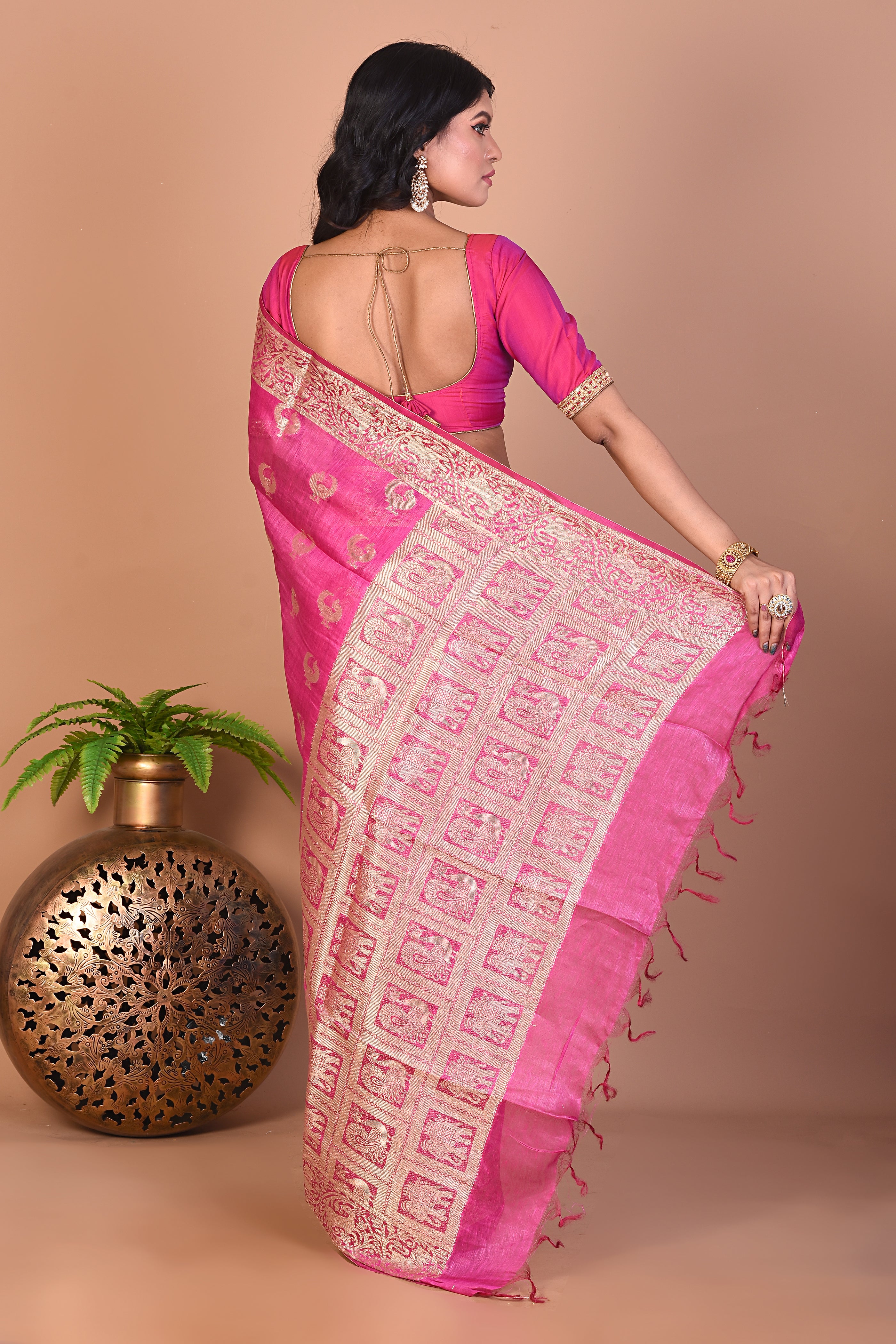 Pink Art Silk Saree - Keya Seth Exclusive