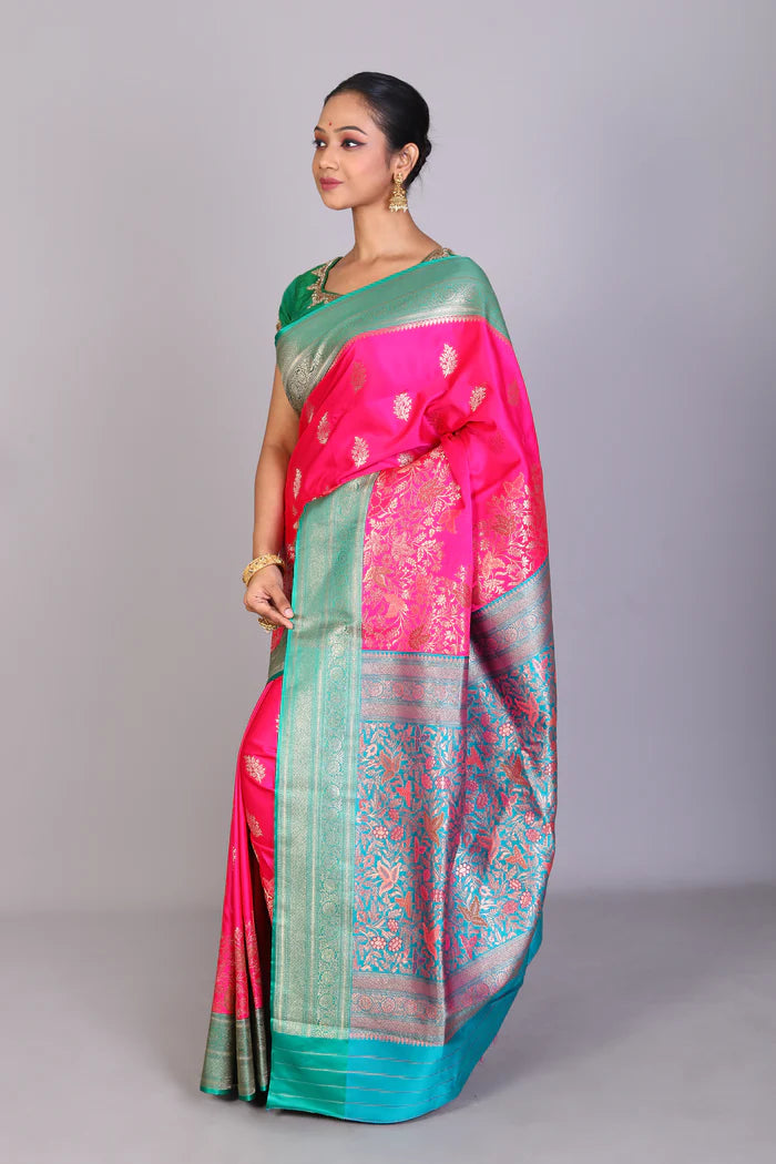 Rani Blended Satin Silk Saree - Keya Seth Exclusive