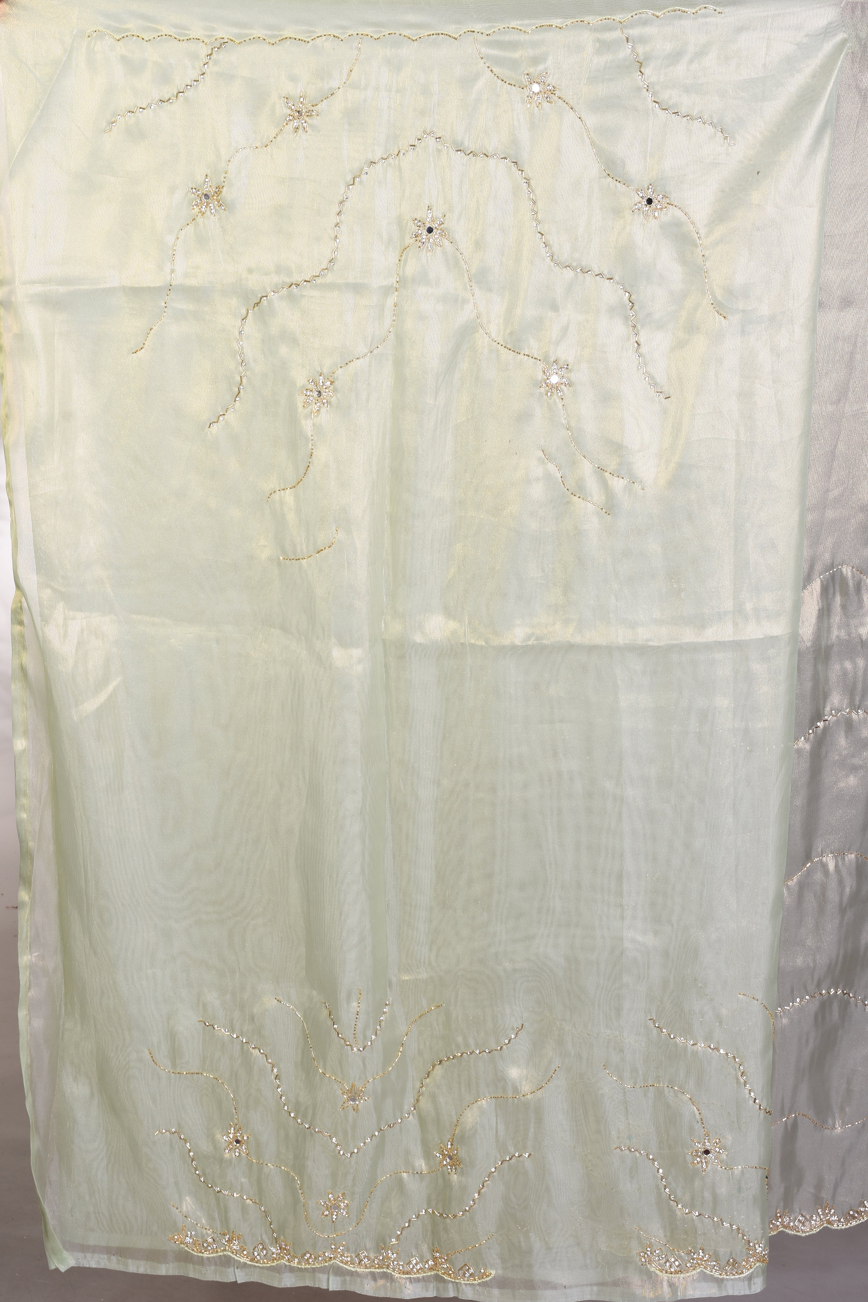 Fancy Pesta Green Jimmy Choo Saree - Keya Seth Exclusive