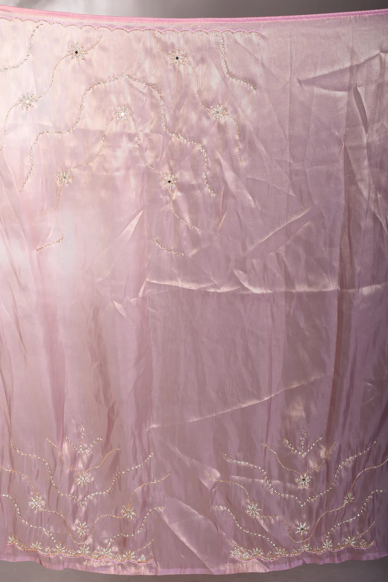 Fancy Pink Jimmy Choo Saree - Keya Seth Exclusive