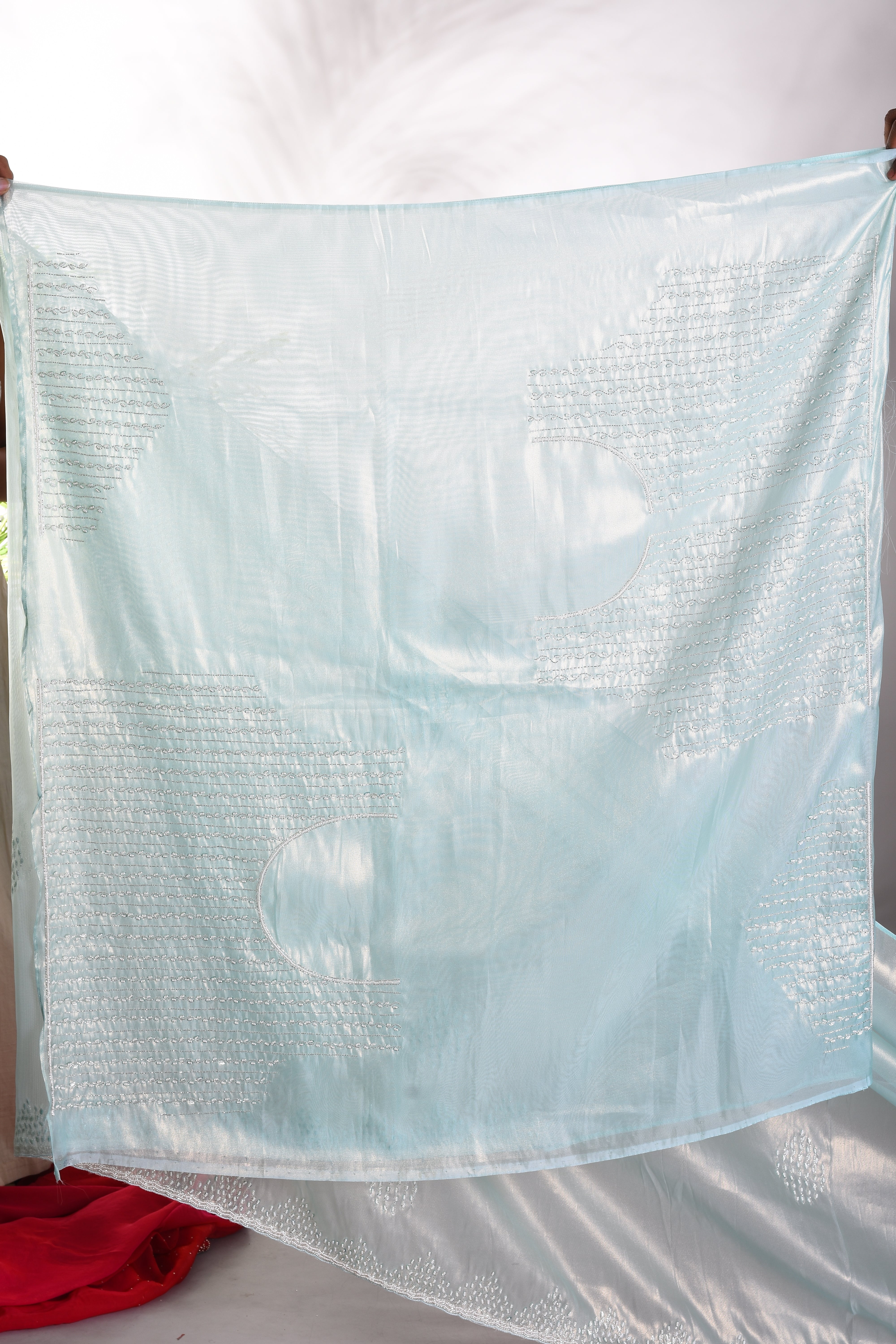 Fancy Sea Green Jimmy Choo Saree - Keya Seth Exclusive