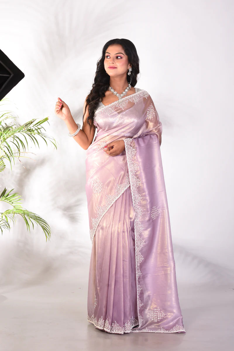 Fancy Mauva Jimmy Choo Saree - Keya Seth Exclusive